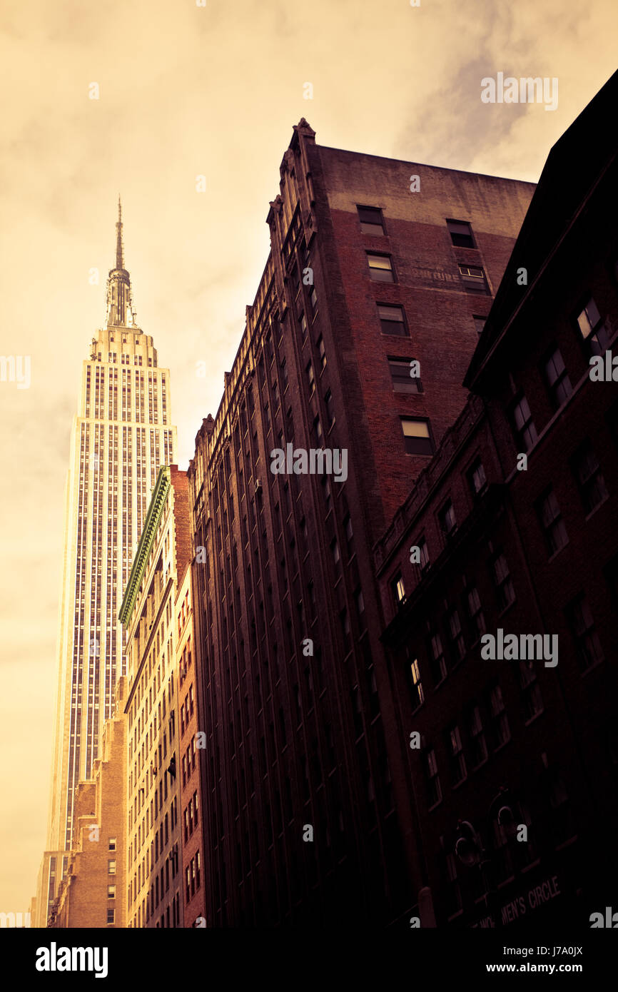 new firmament sky gold tower travel buildings big large enormous extreme Stock Photo