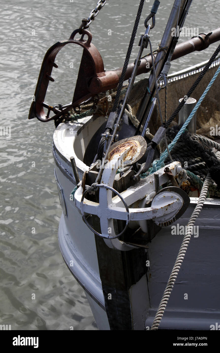 anchor on a fishing boat Stock Photo - Alamy