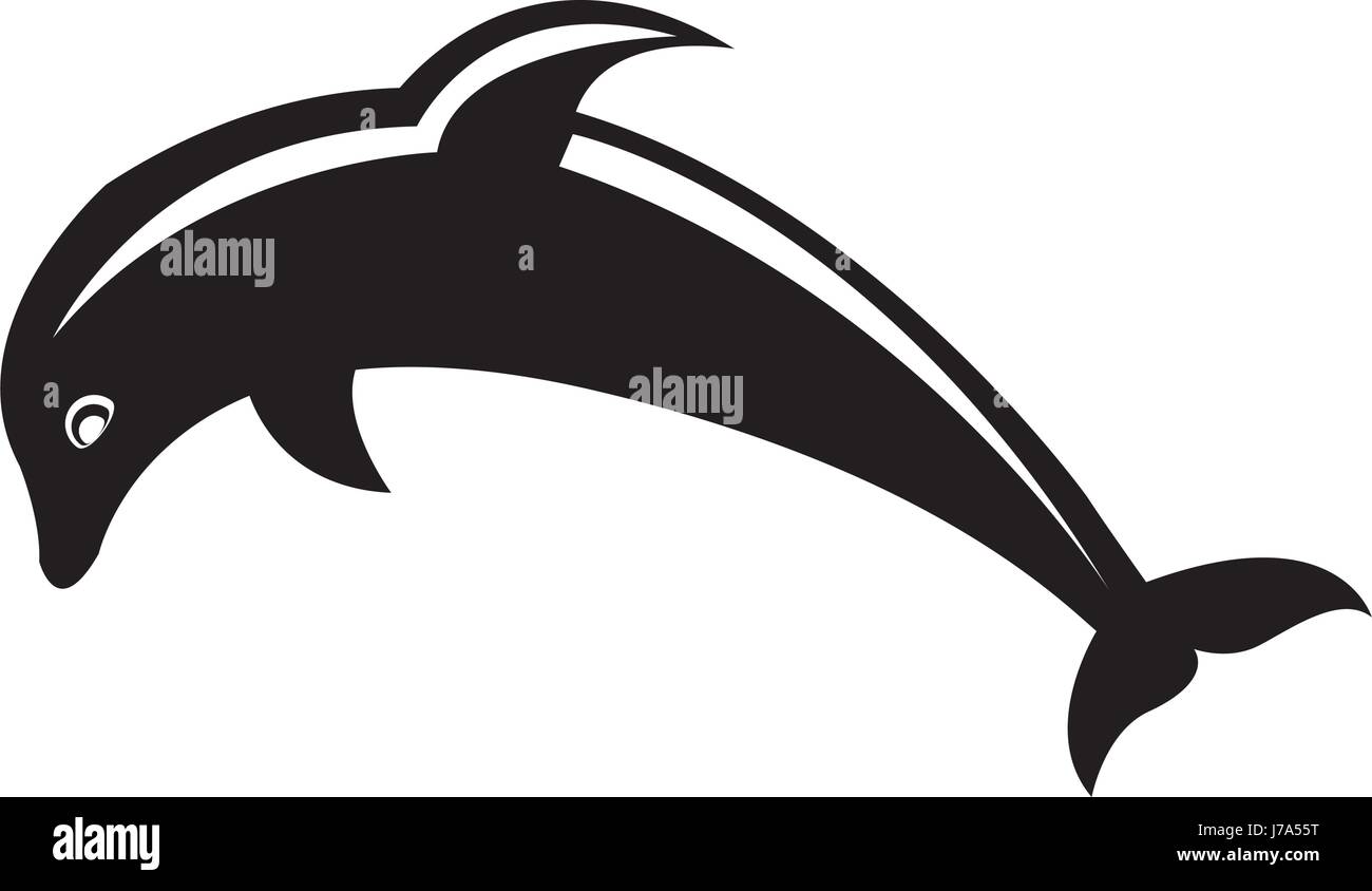 cute dolphin silhouette icon Stock Vector Image & Art - Alamy
