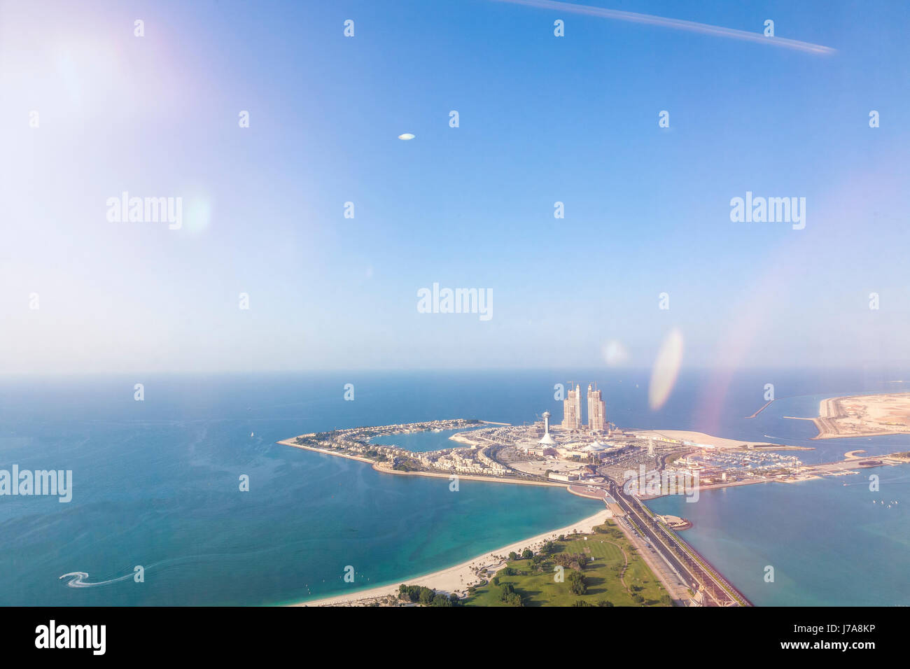 UAE, Abu Dhabi, artificial island Stock Photo Alamy
