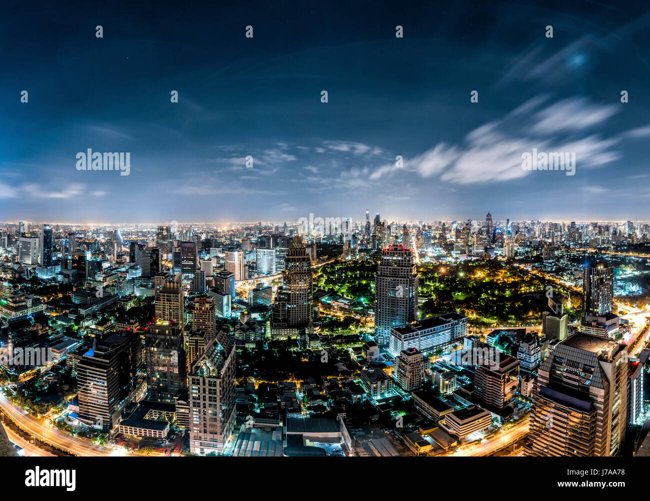 Thailand, Bangkok, skyline at night Stock Photo - Alamy