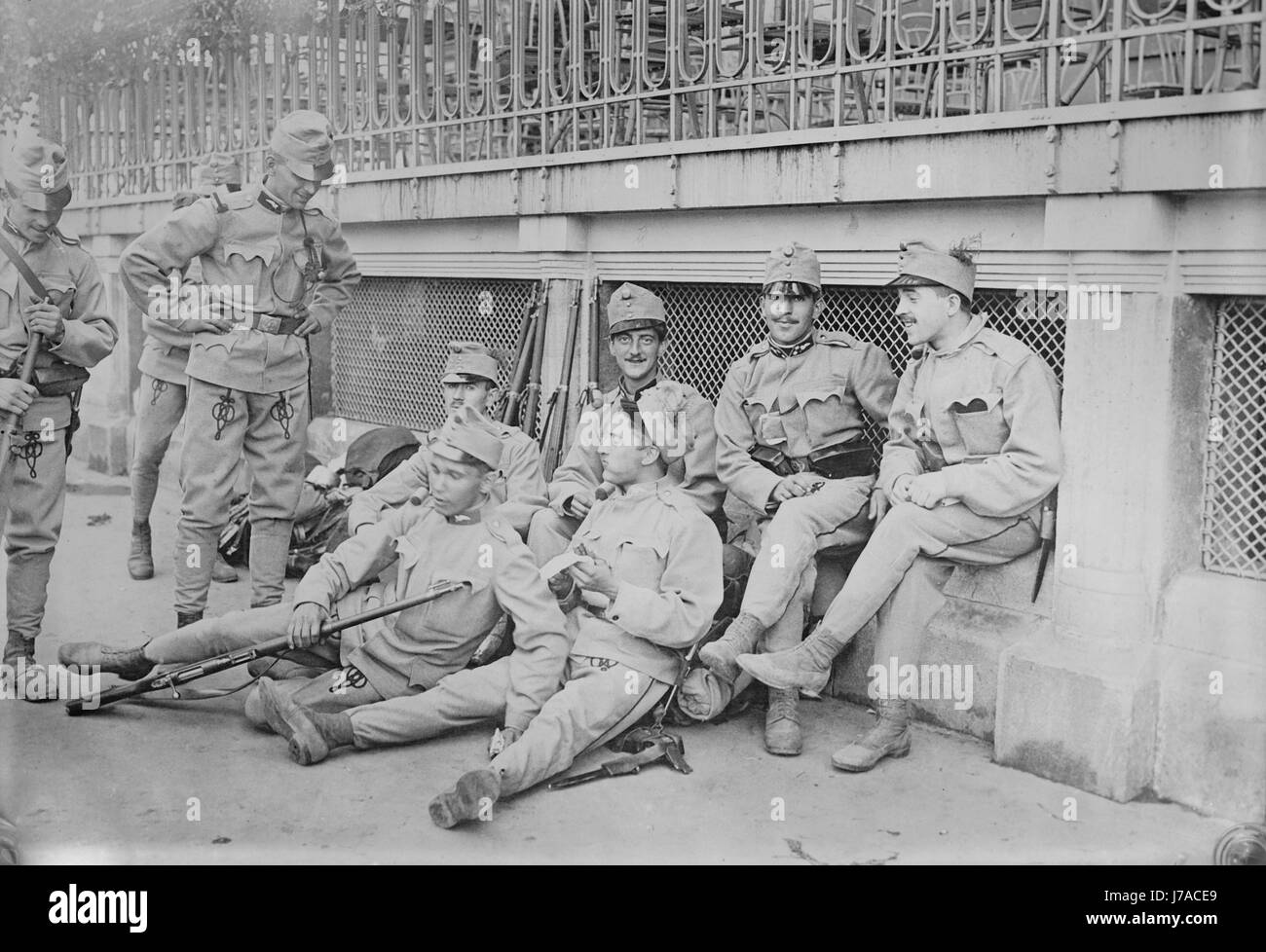 Hungarian soldiers in Budapest, Hungary. Stock Photo