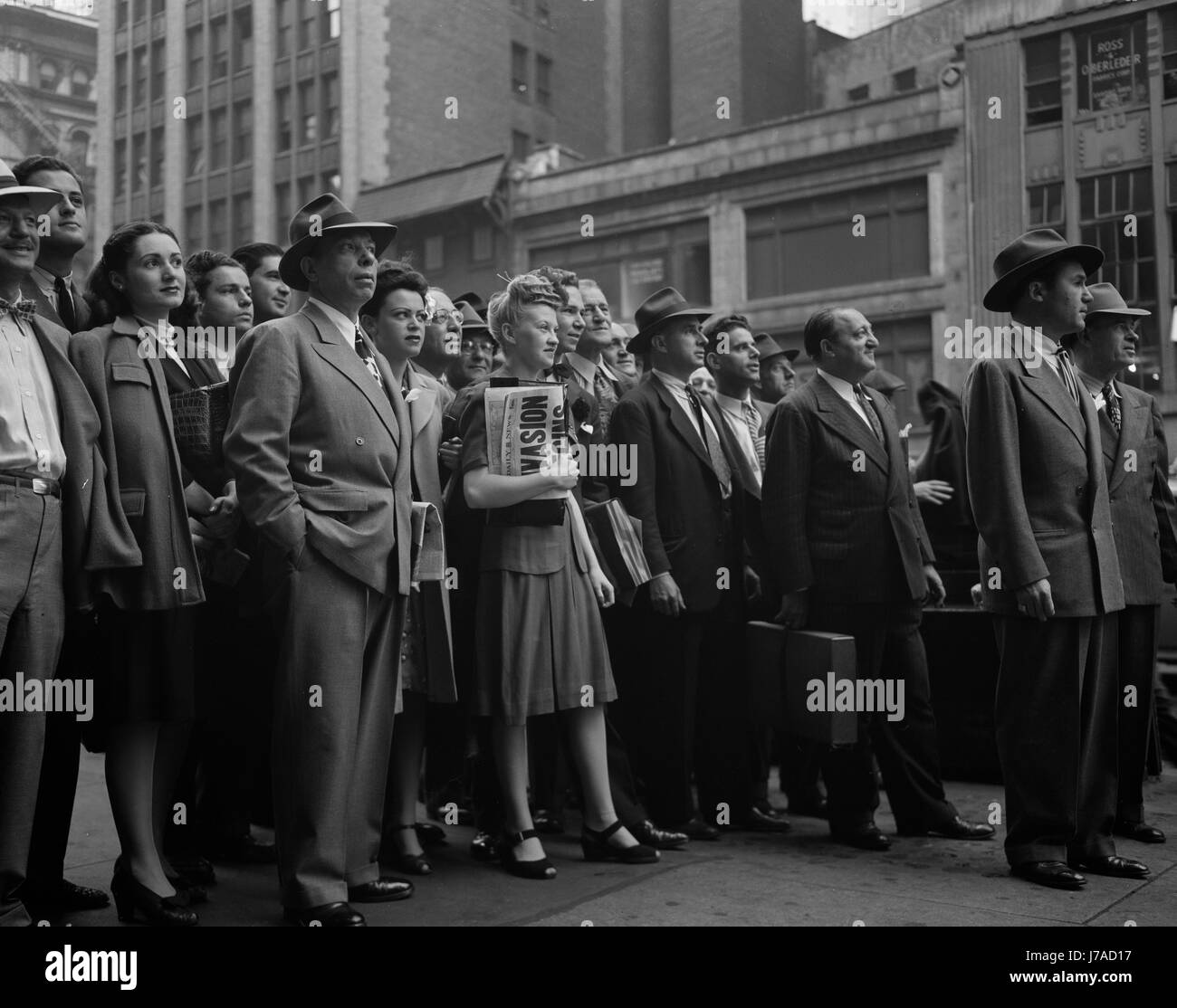 Times Square and vicinity on DDay, New York, New York, 1944 Stock
