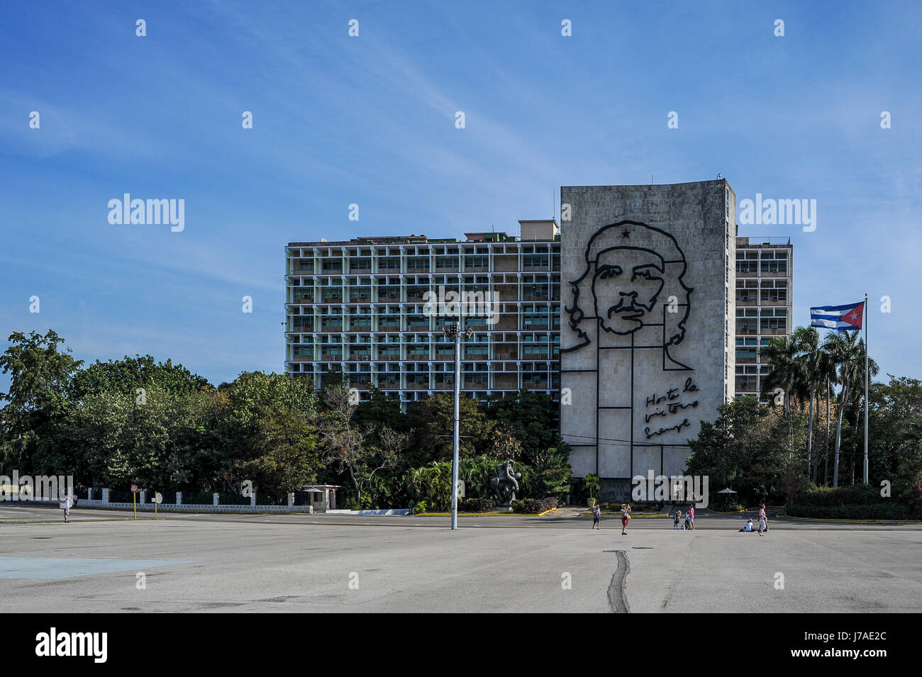 Ministry of Interior building in Plaza de la Revolución (Revolution Square) in Havana, Cuba Stock Photo