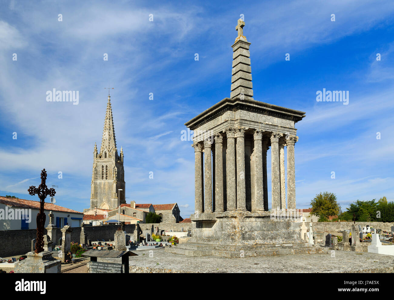 France, Charente Maritime, Moeze, the Hosanna Cross Stock Photo