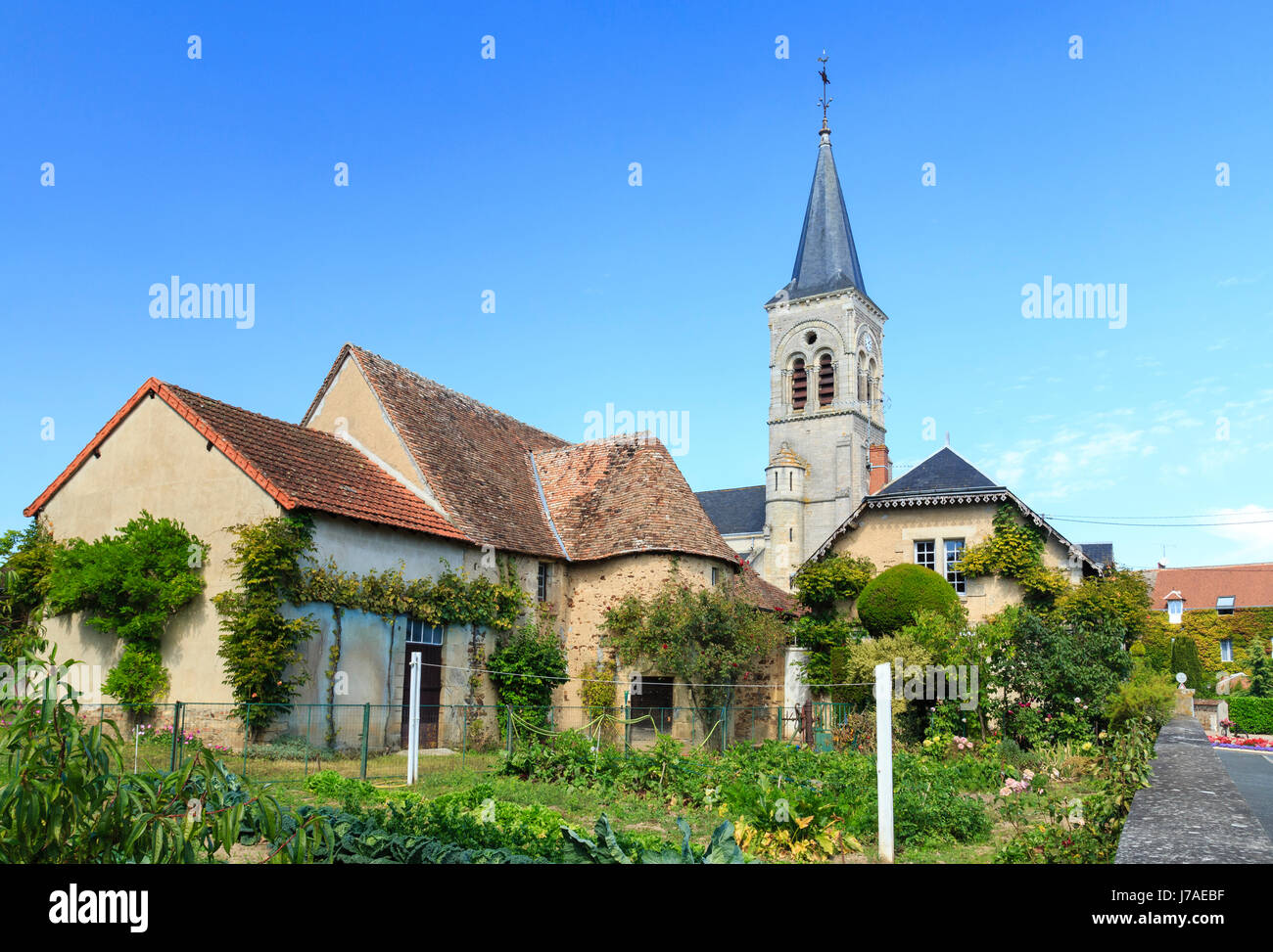 France, Indre, Sainte Severe sur Indre,  Sainte Severe church Stock Photo