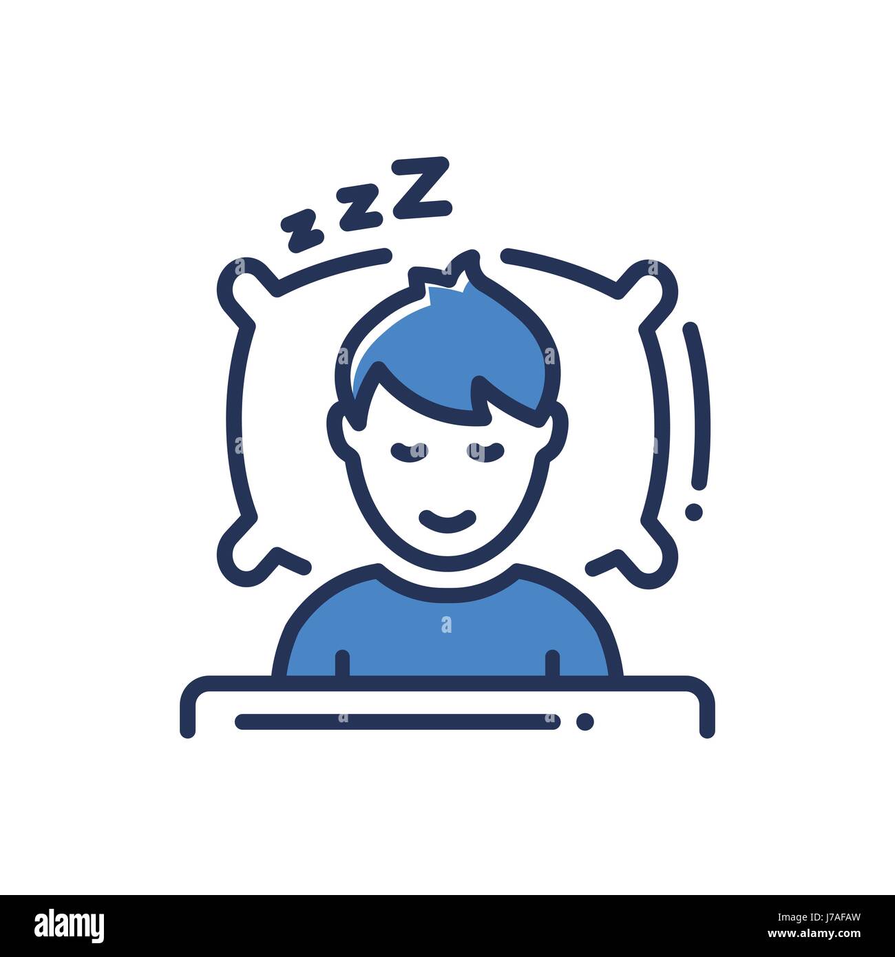 Sleep modern vector single line icon Stock Vector Image & Art Alamy