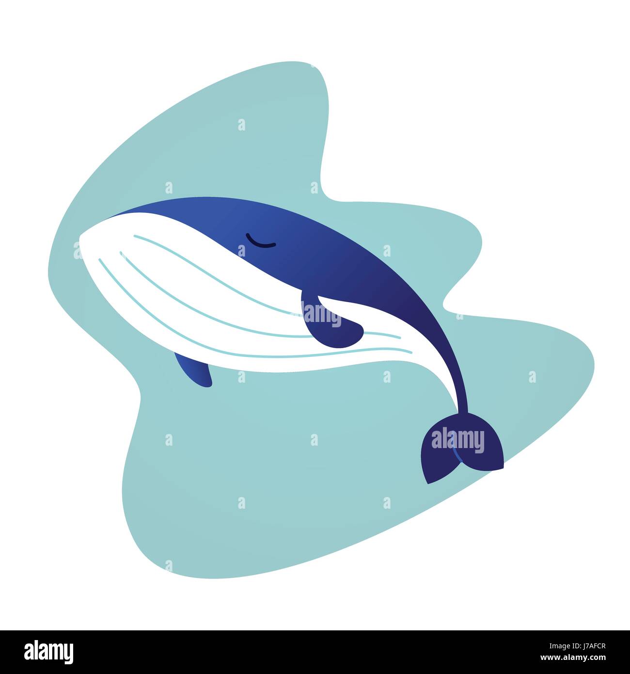 Whale - modern vector flat illustration Stock Vector Image & Art - Alamy