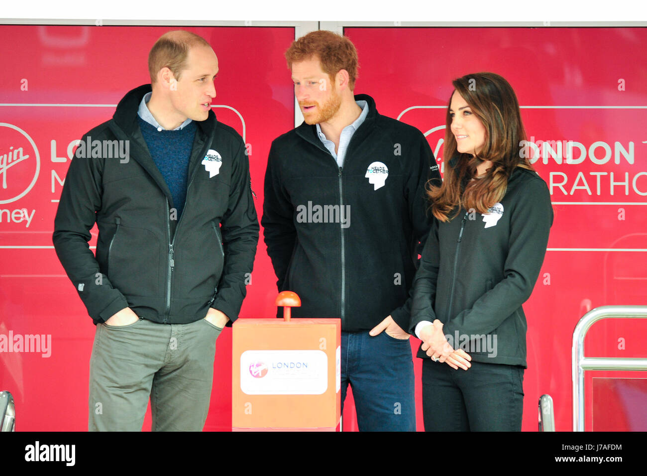 Prince William, Prince Harry and Catherine Duchess of Cambridge start