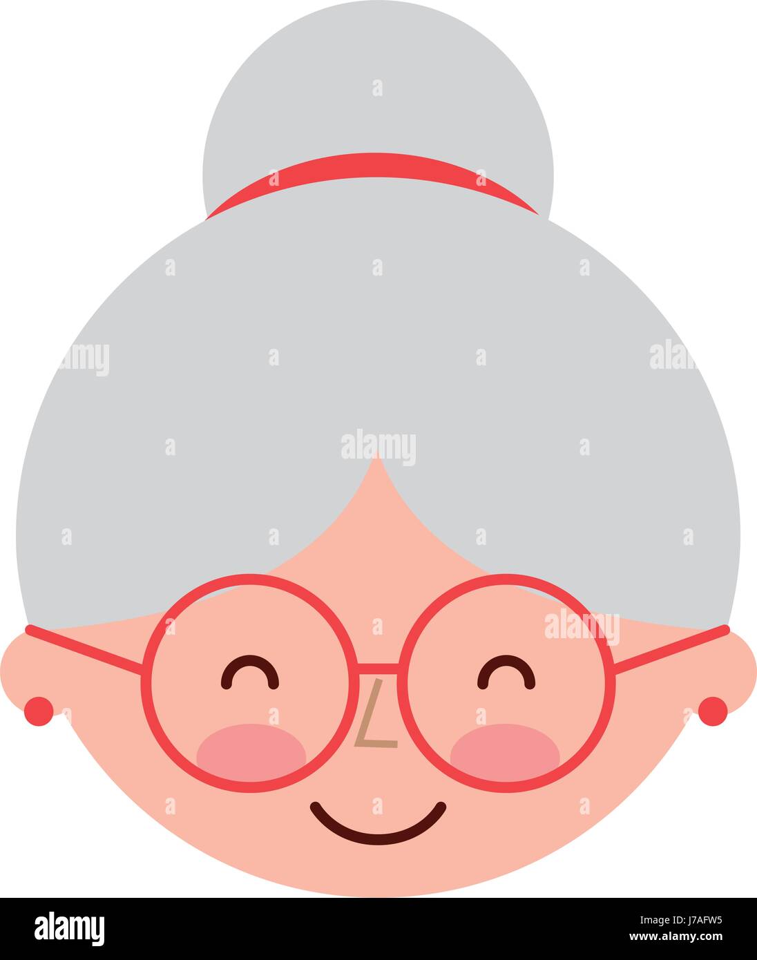 cute grandmother head avatar character Stock Vector Image & Art - Alamy
