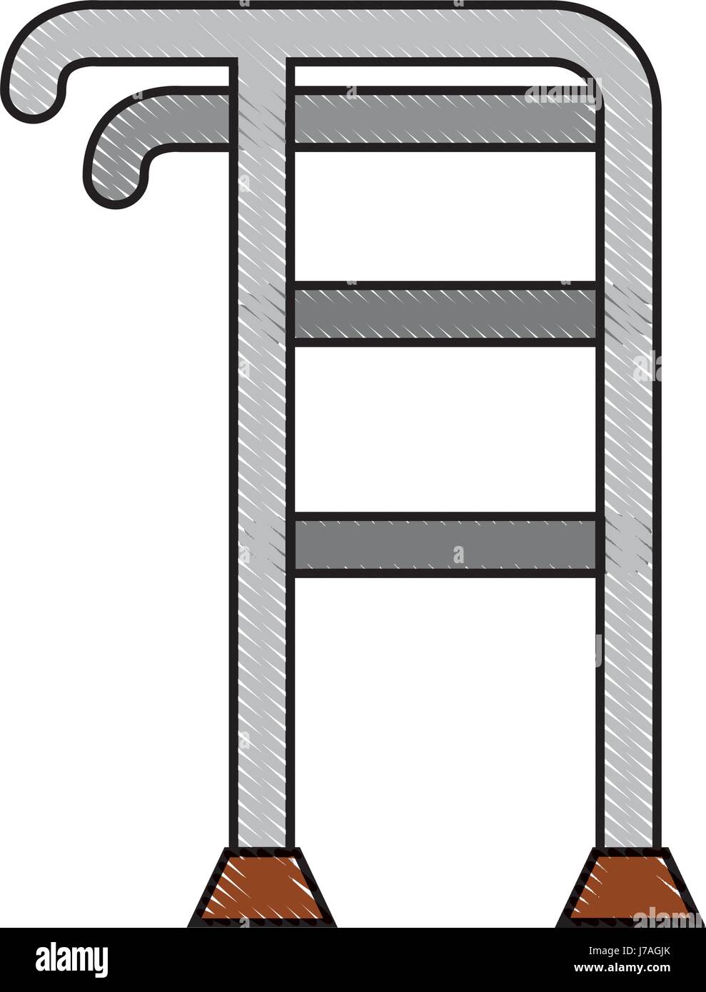 Elderly walker isolated icon Stock Vector Image & Art Alamy