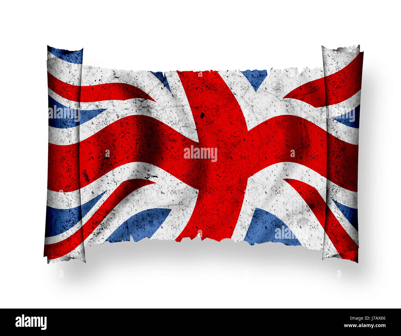 england flag national england blow flag roll document national paper roll sheet Stock Photo