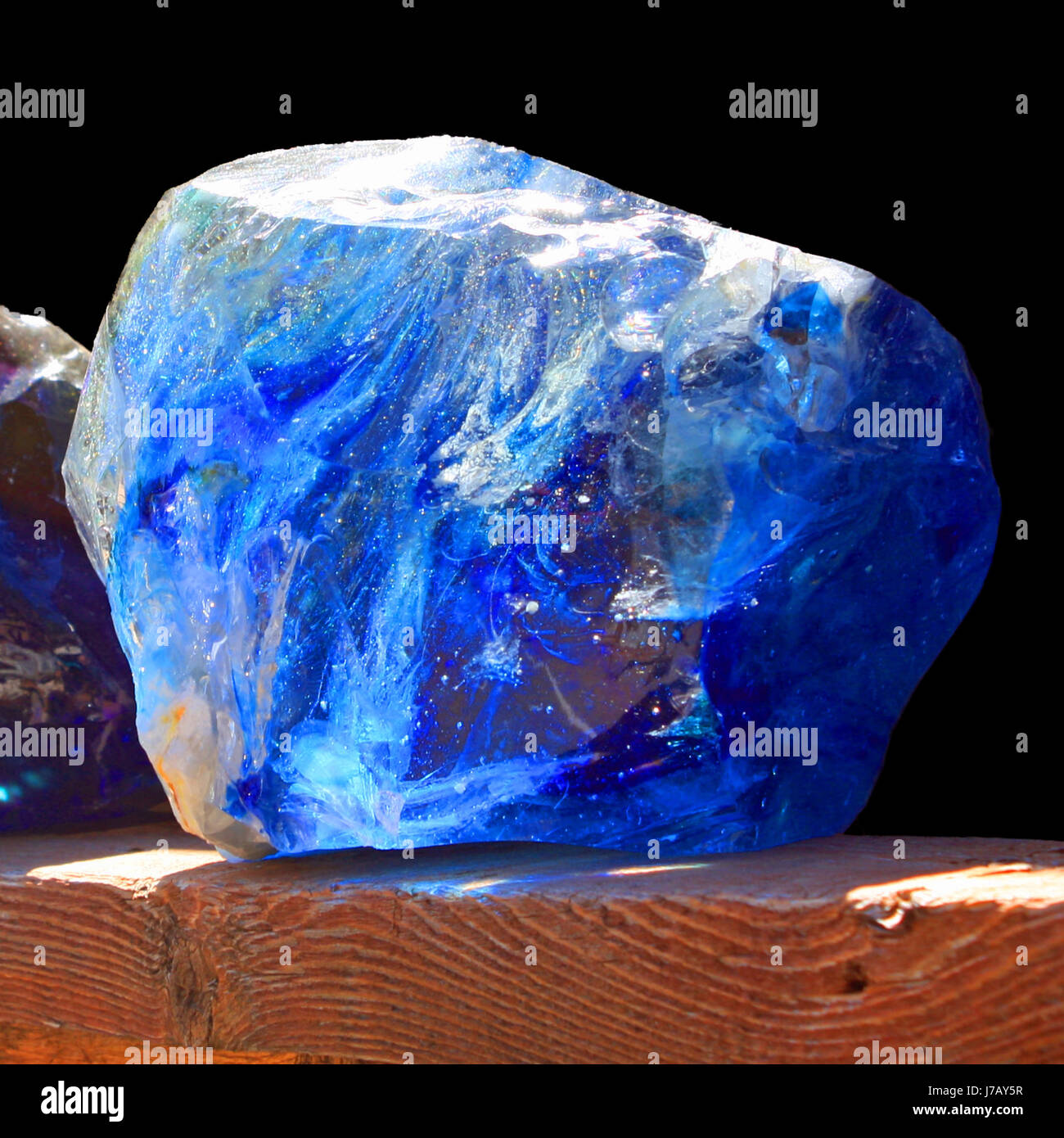 blue glass stone Stock Photo Alamy