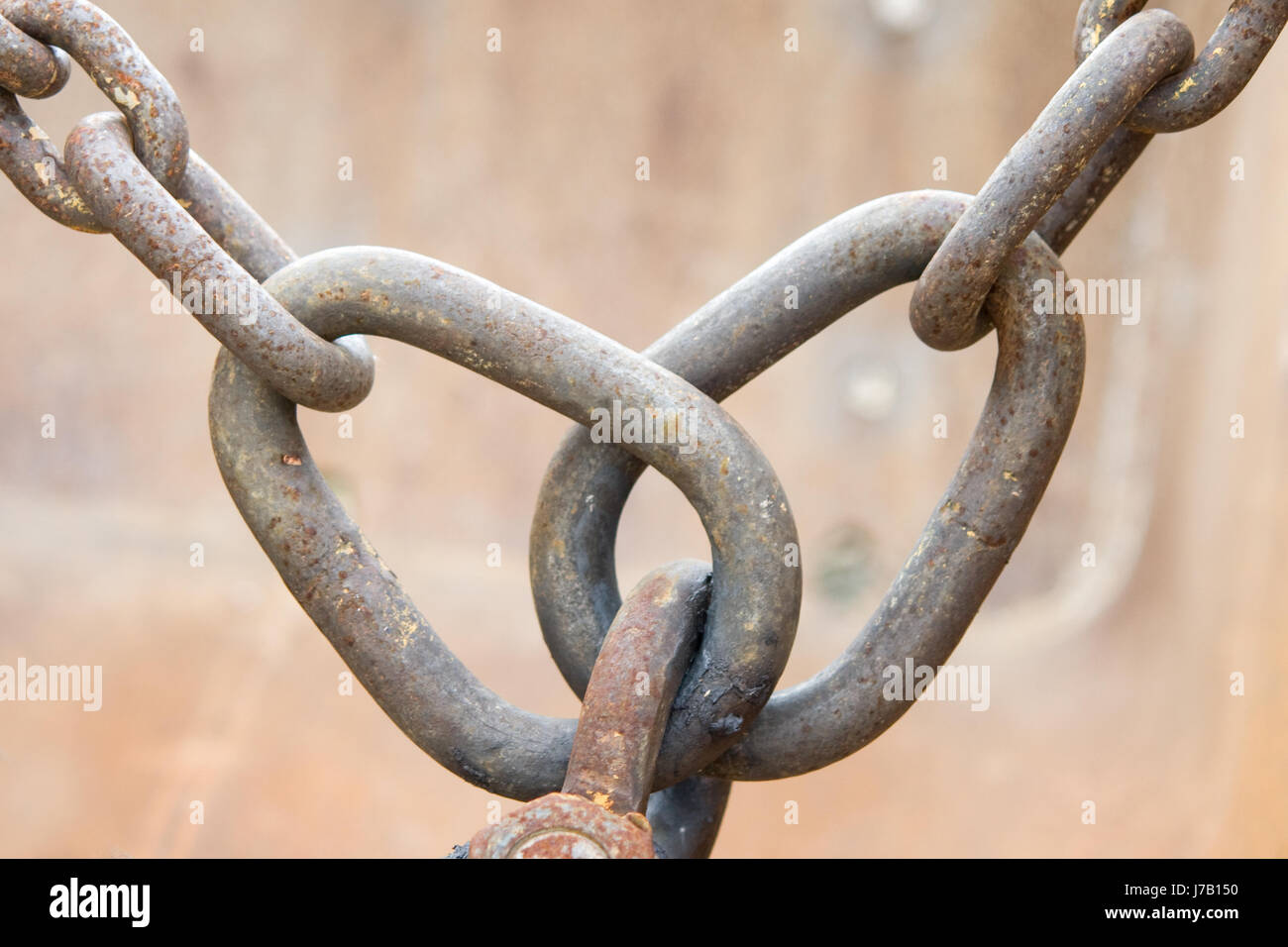 compound of iron chains Stock Photo Alamy