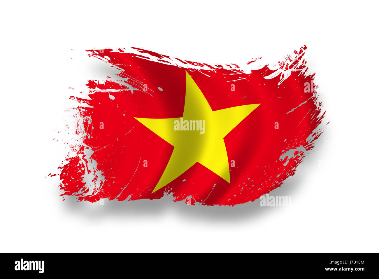 Brush Stroke With Vietnam Flag Graphic Objects Creative Market