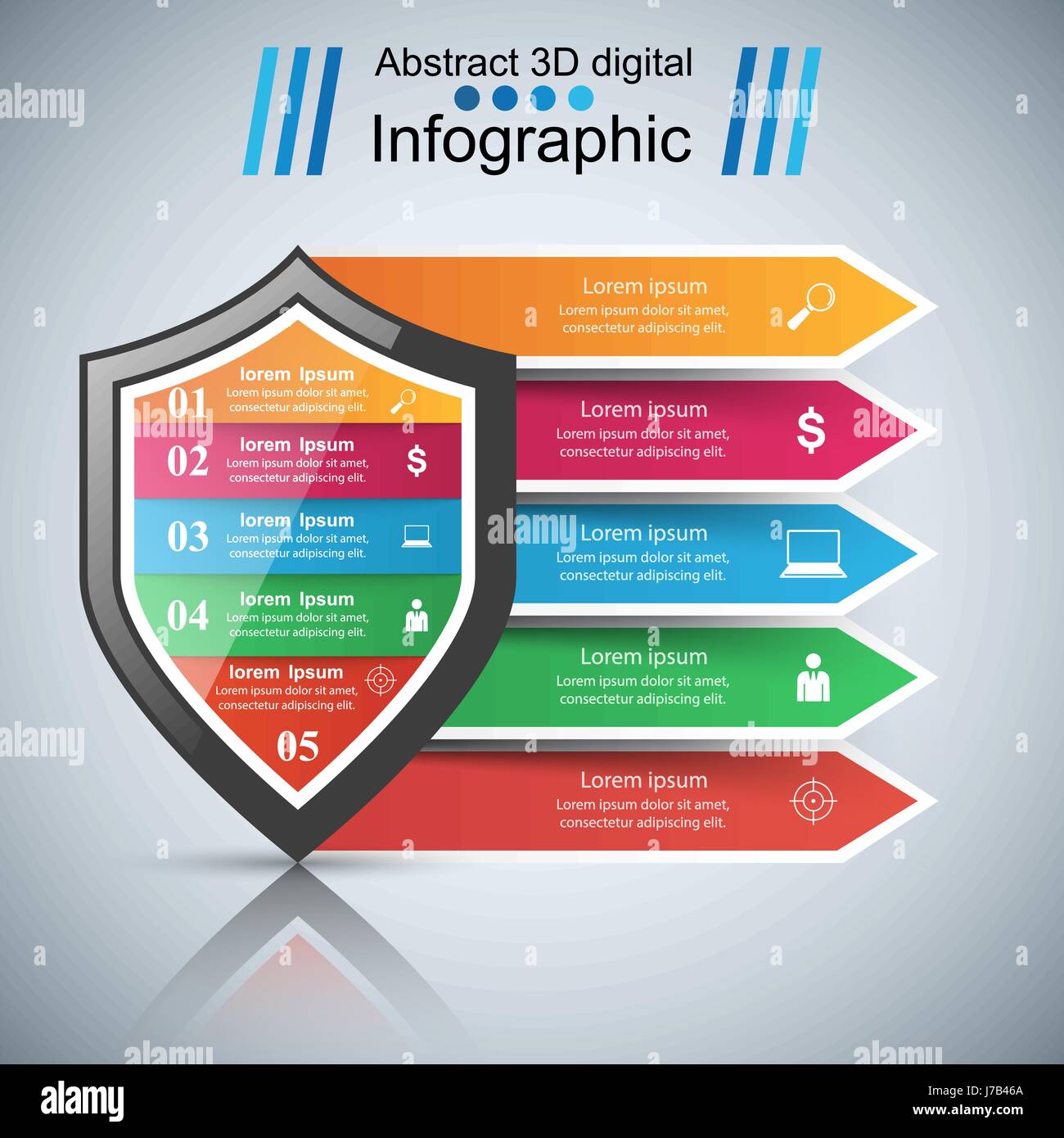 Protection business infographics. marketing icon Stock Vector Image ...