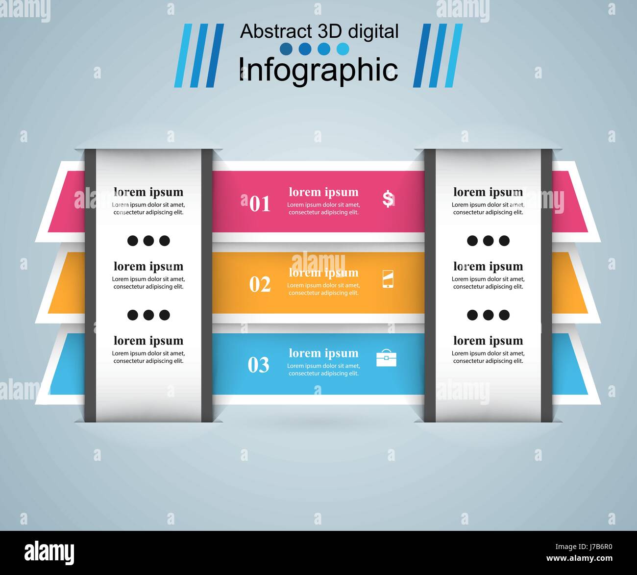 Abstract 3D digital illustration Infographic Stock Vector Image & Art ...