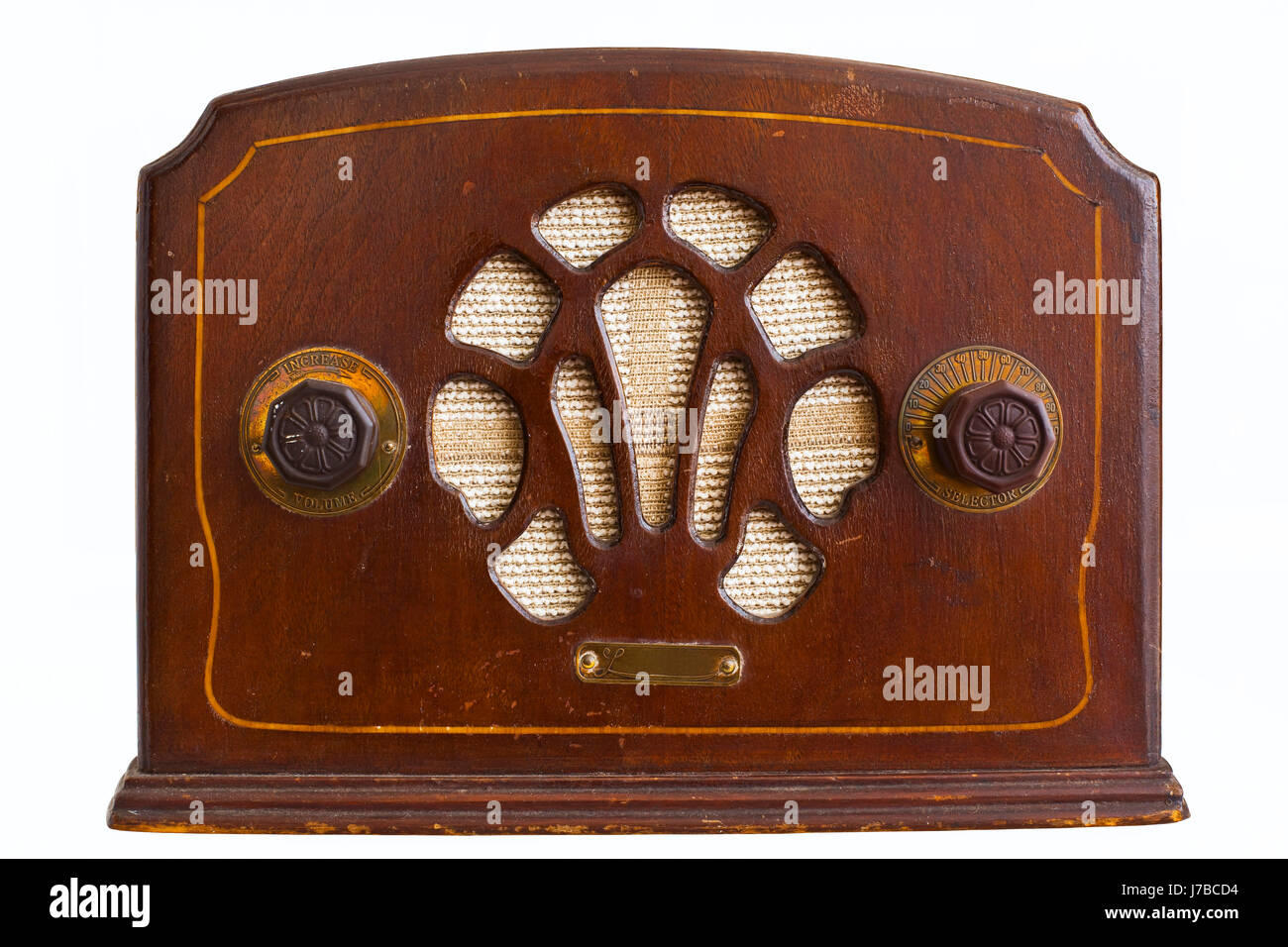 Yoghurt Gelukkig is dat getrouwd radio nostalgia vintage radio speaker wooden valve radio waves old ancient  Stock Photo - Alamy