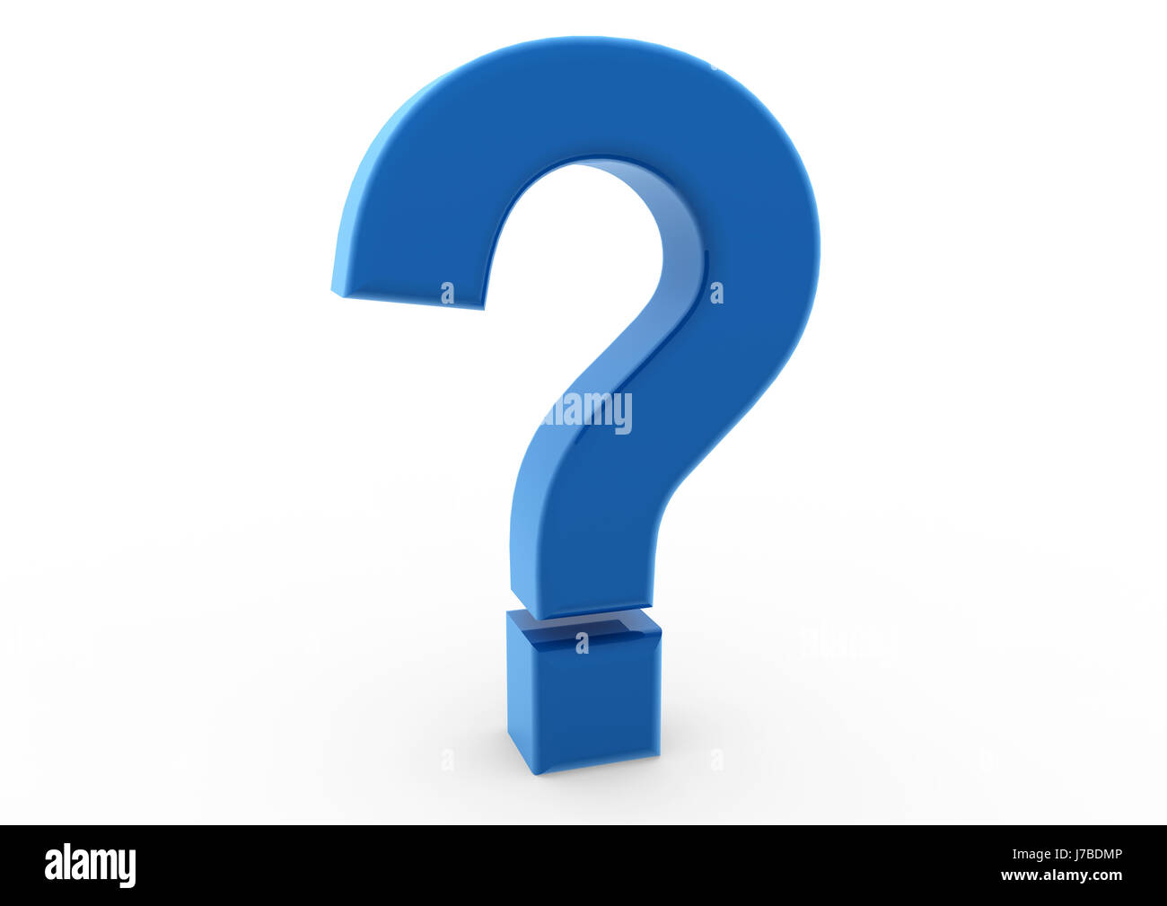 blue blank european caucasian query asked ask question demand question mark Stock Photo