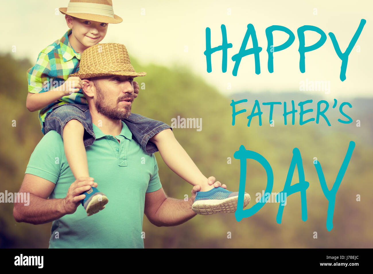Father and son time, Happy father's day concept Stock Photo