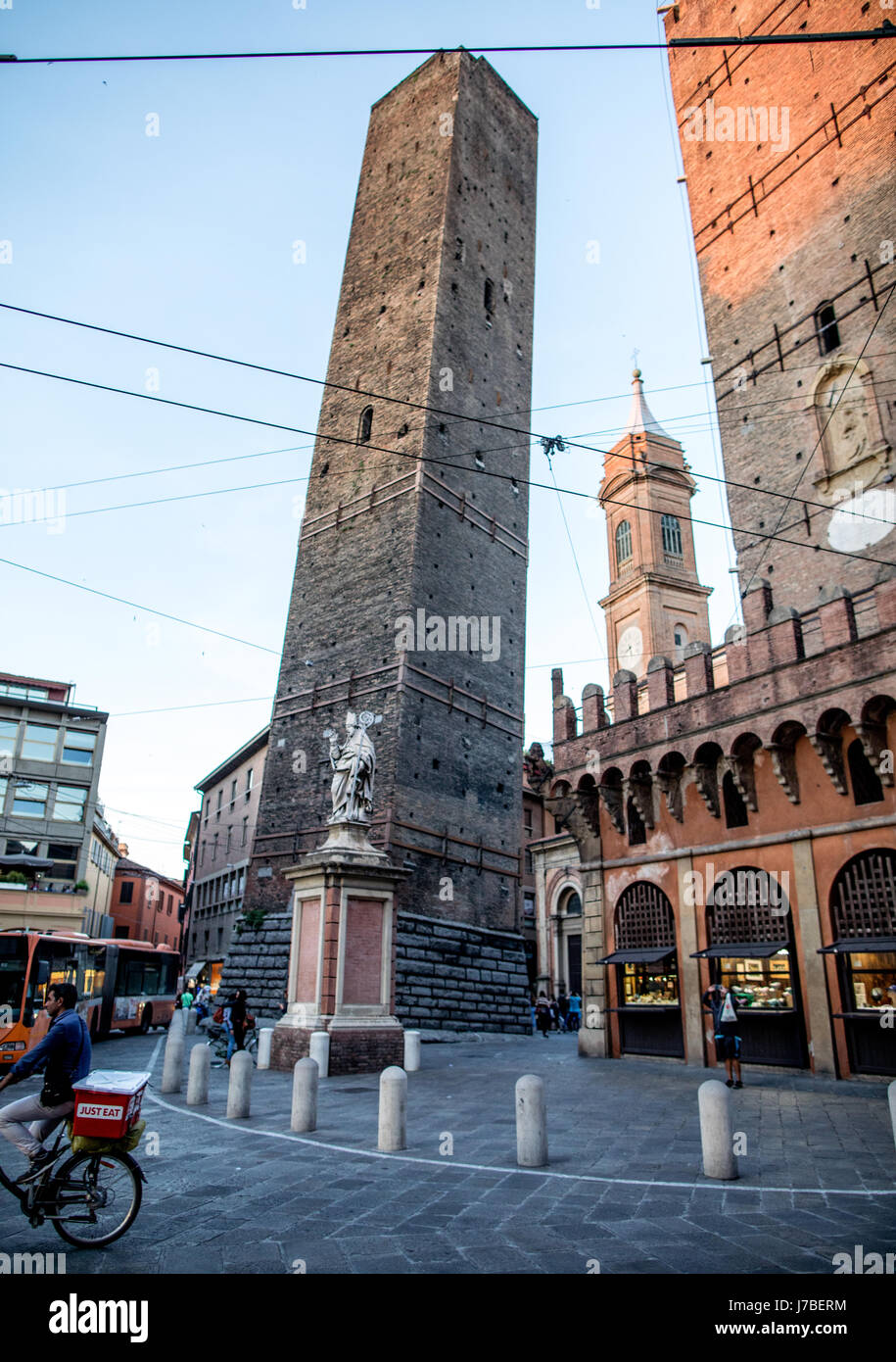 One Of the Leaning Towers in Bologna Italy Stock Photo Alamy