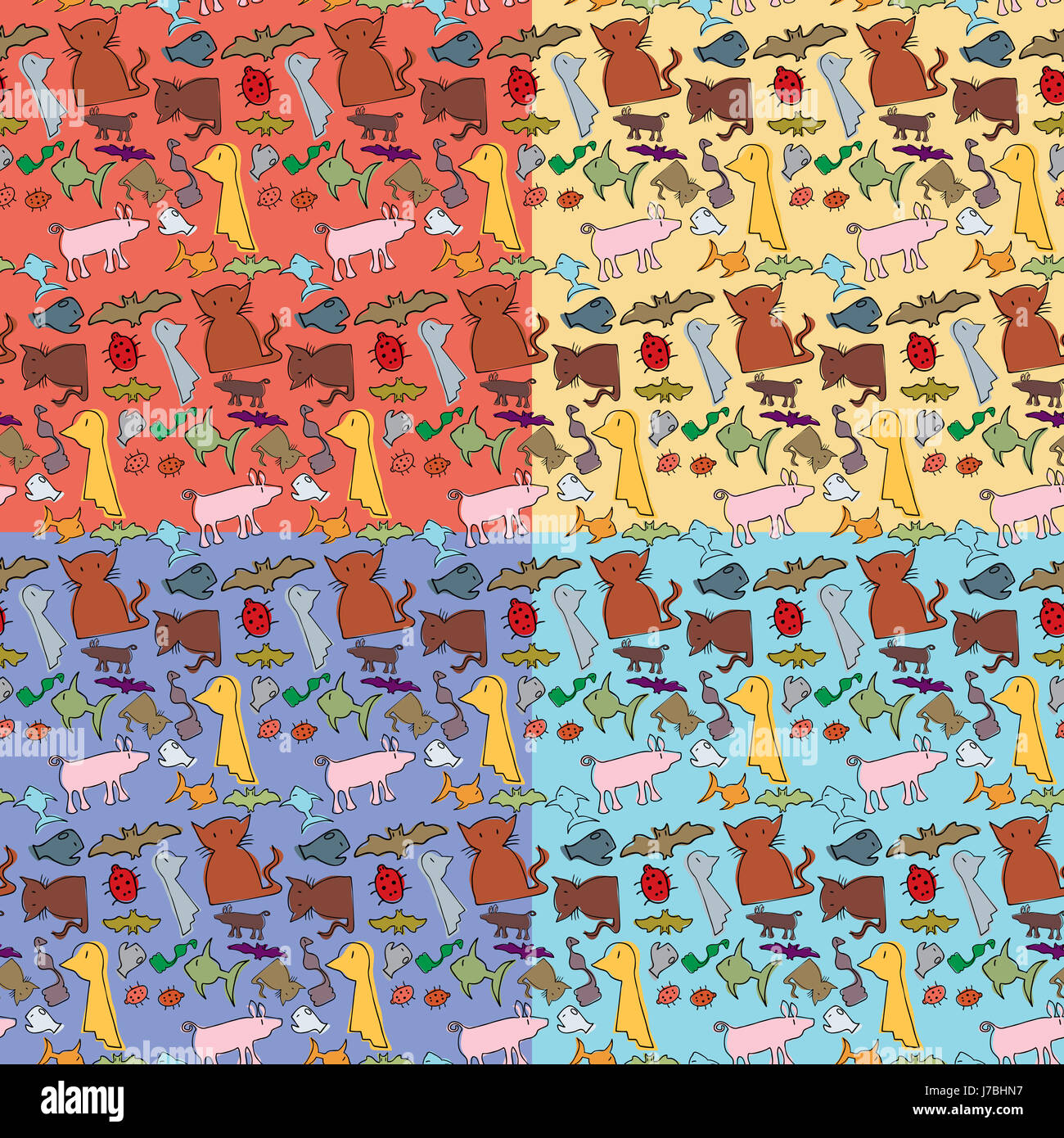 Small Animal Patterns Background animals wallpaper pattern tile seamless animal pet mammal bird fish zoo ...