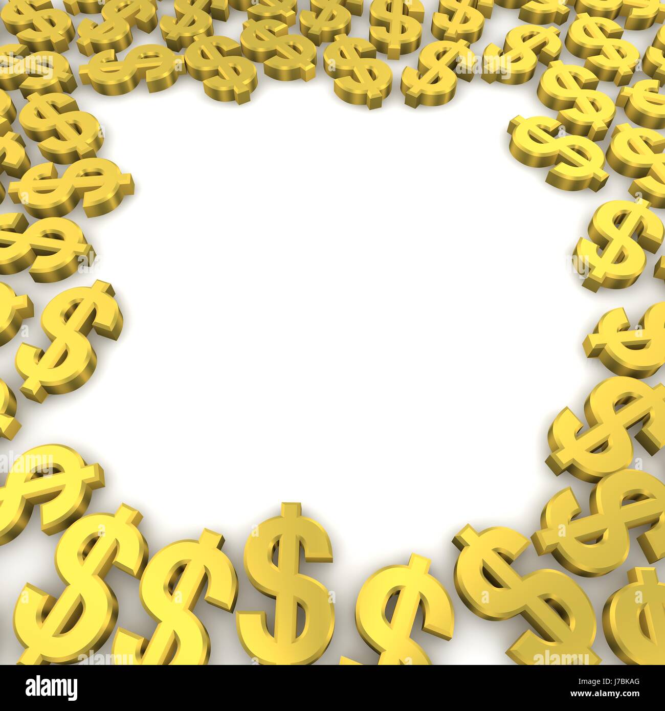 dollar dollars buck golden square bucks frame gold framework isolated