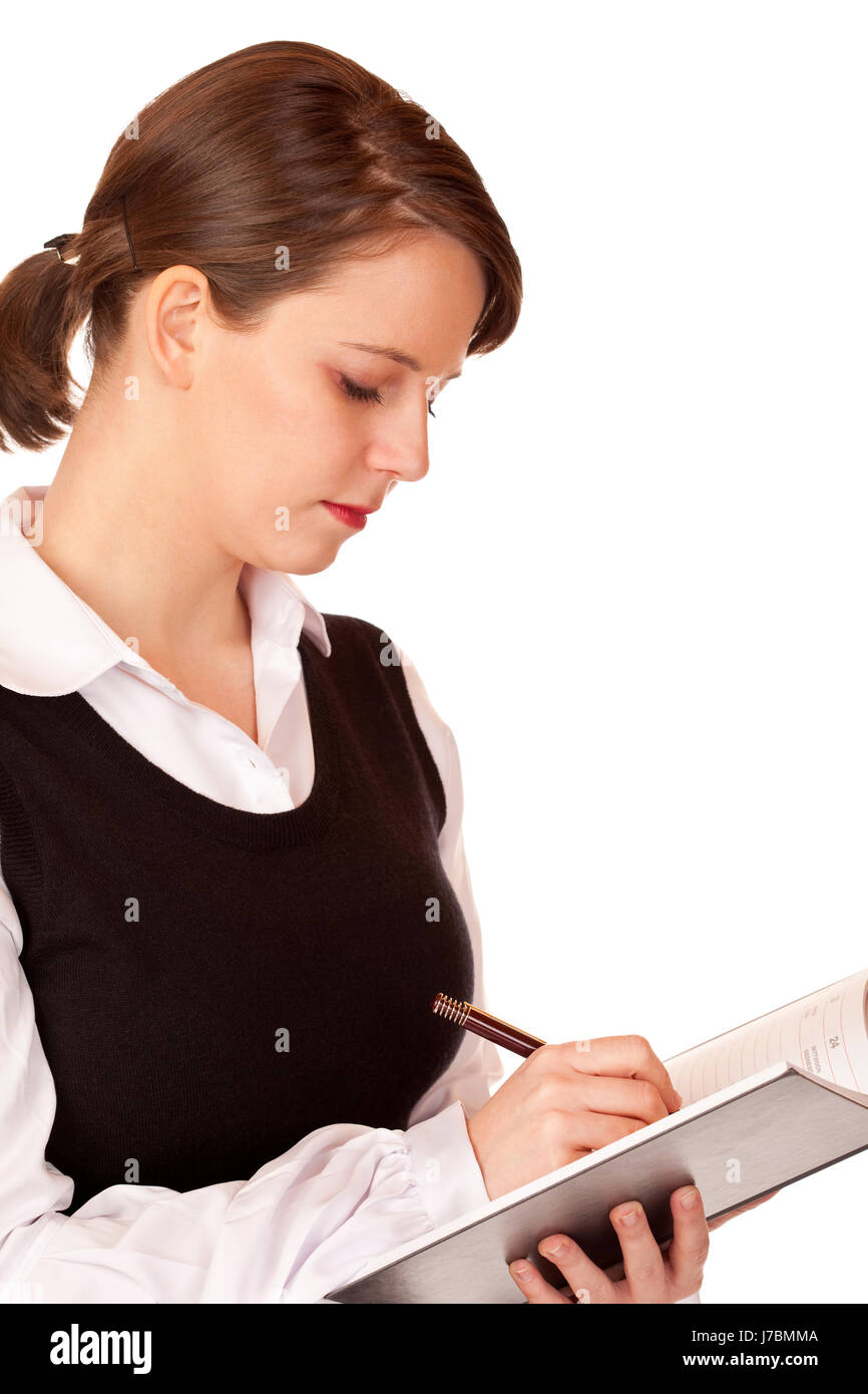 woman check scratchpad businesswoman career woman planning diary