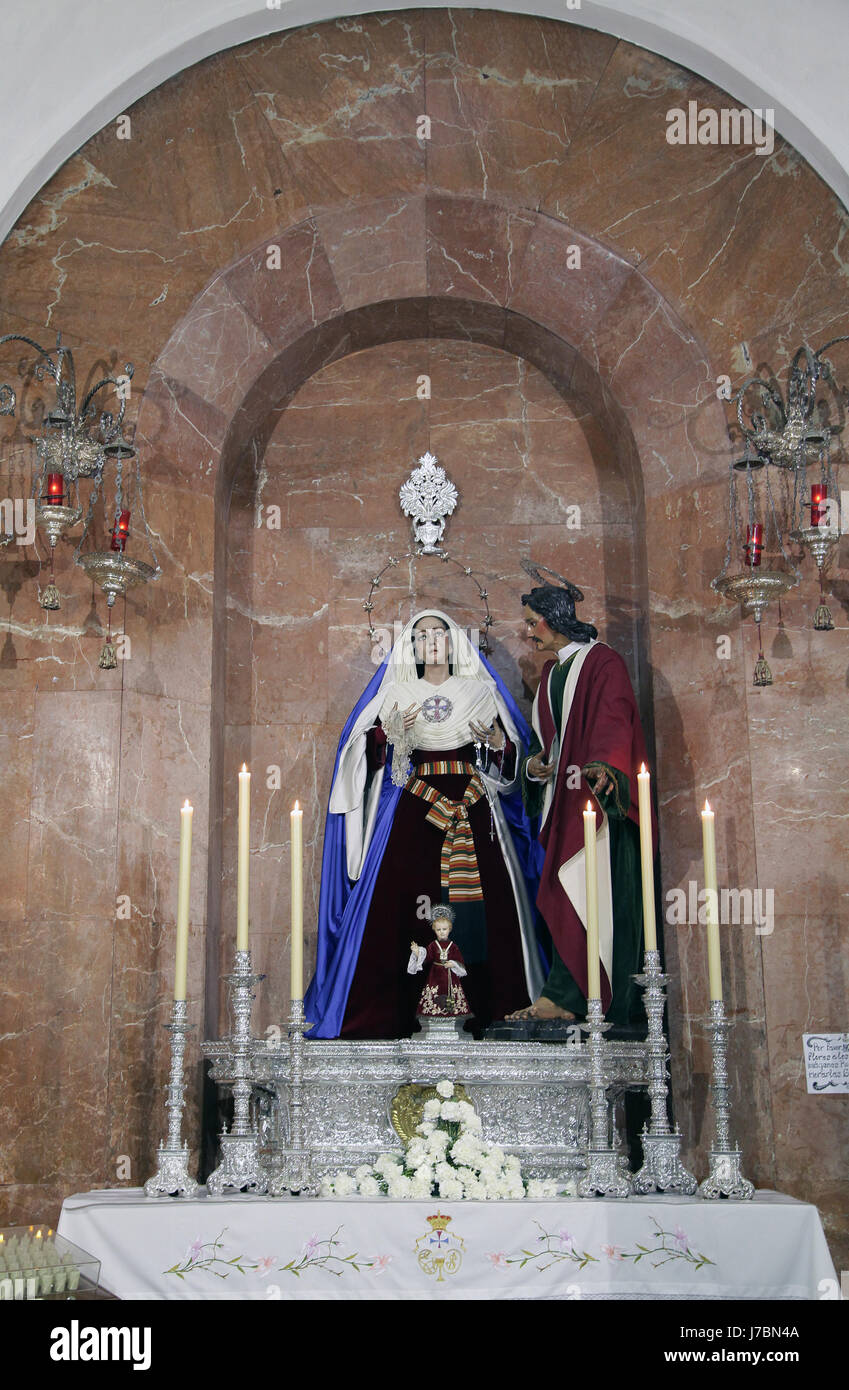 Santa Cruz Parish Church The Plaza Fray Felix Cádiz Spain Stock Photo