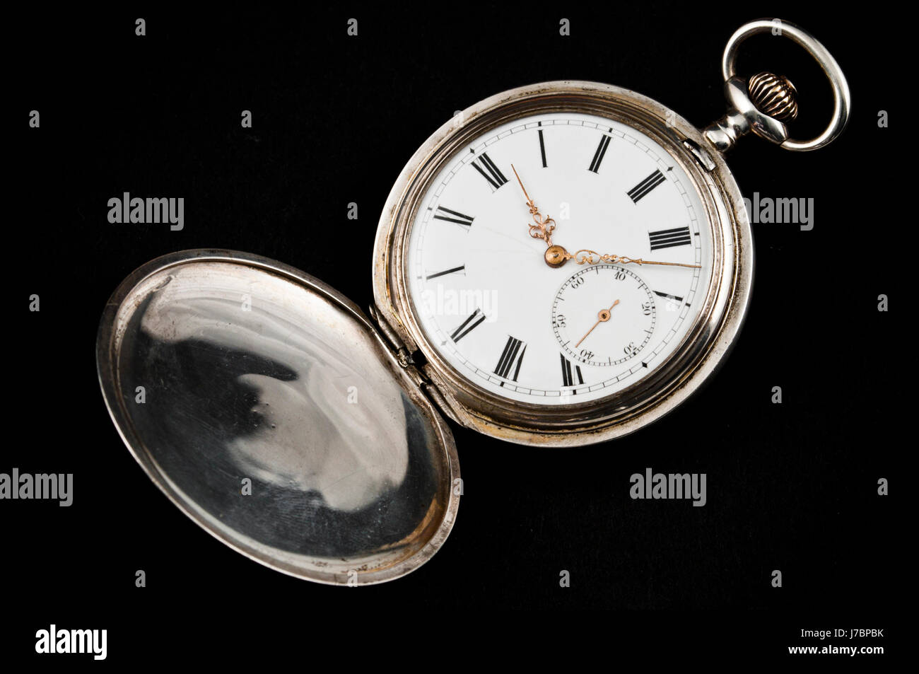 antique clock jewelry jewellery rusty watch second elegant pocket close Stock Photo