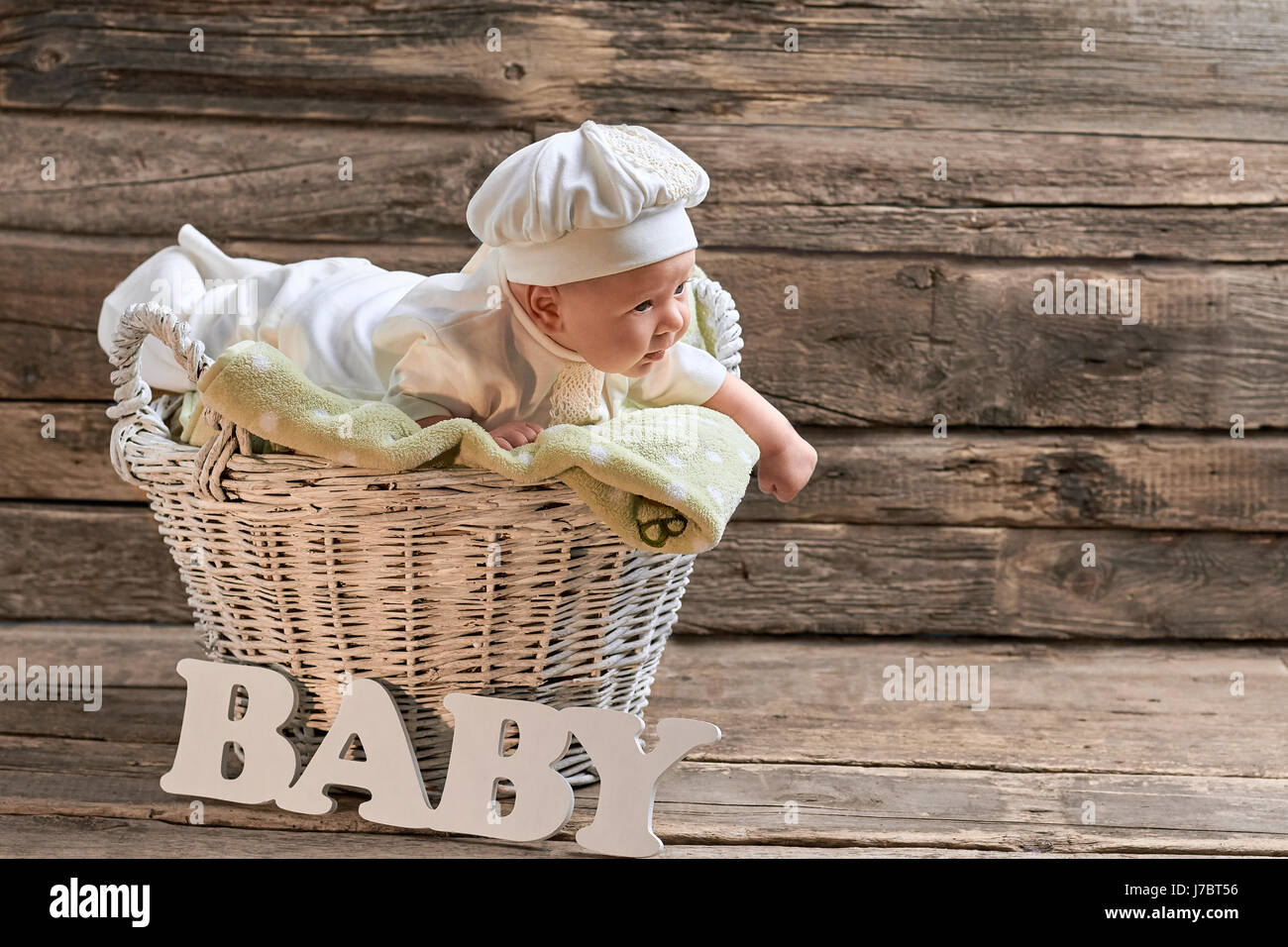 baby wooden basket