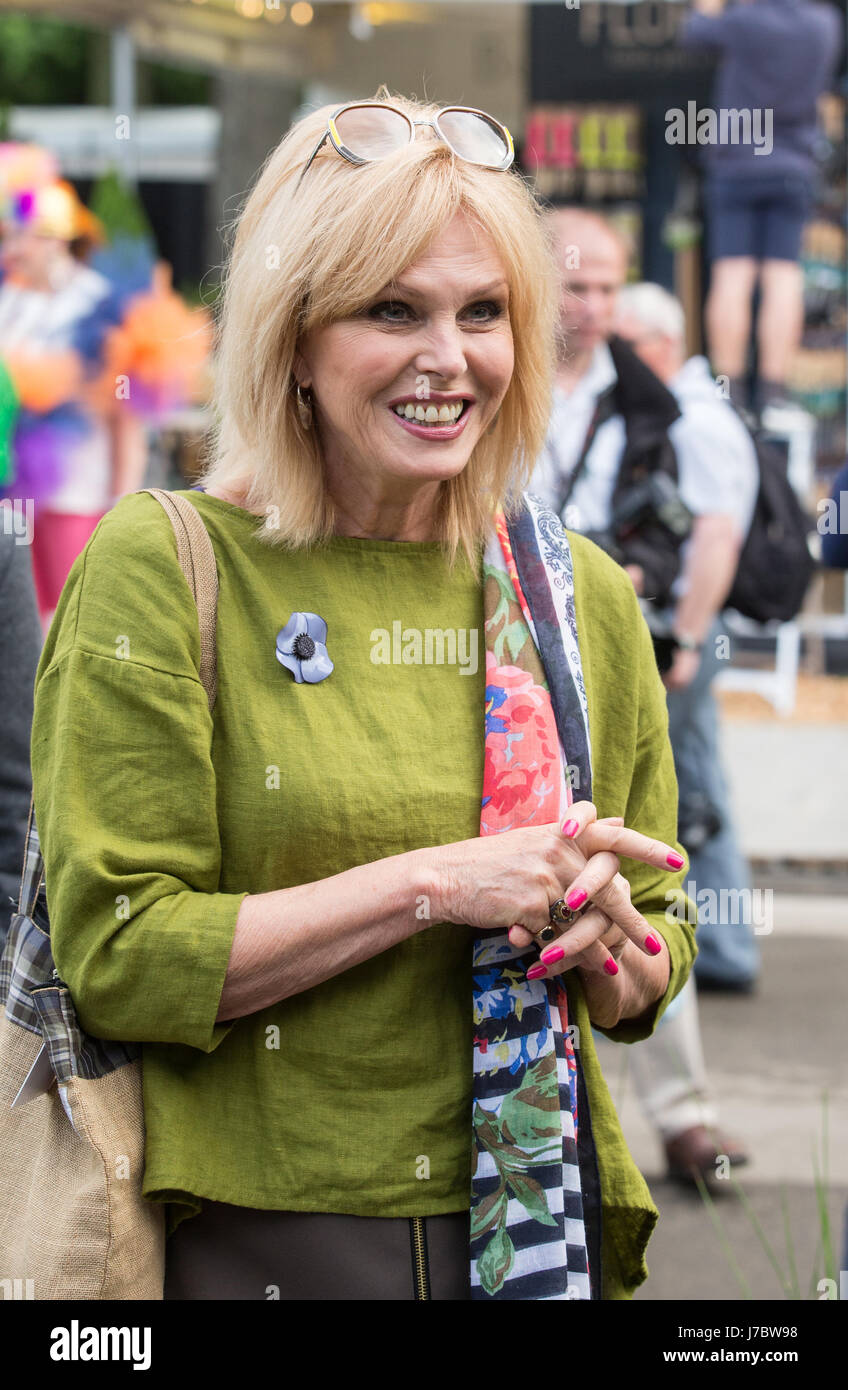 Author, activist, national treasure and actress, Joanna Lumley at the RHS Chelsea Flower Show 2017 Stock Photo