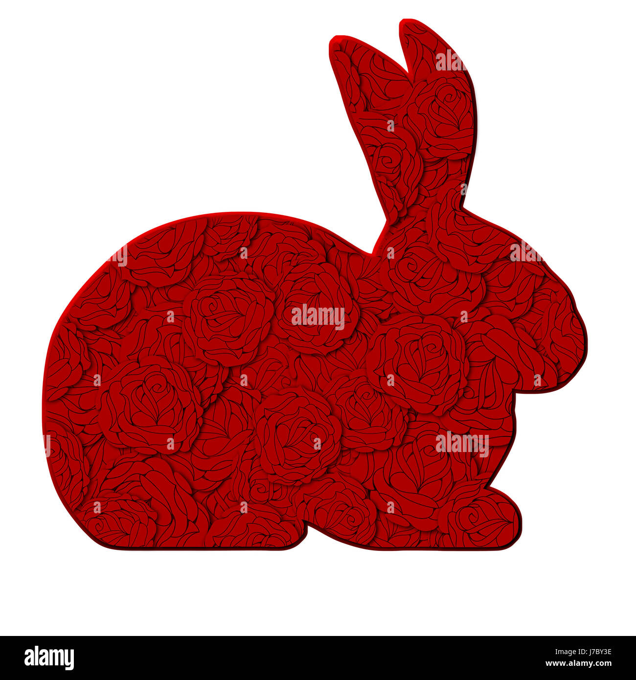 roses rabbit illustration bunny bunnies love in love fell in love ...