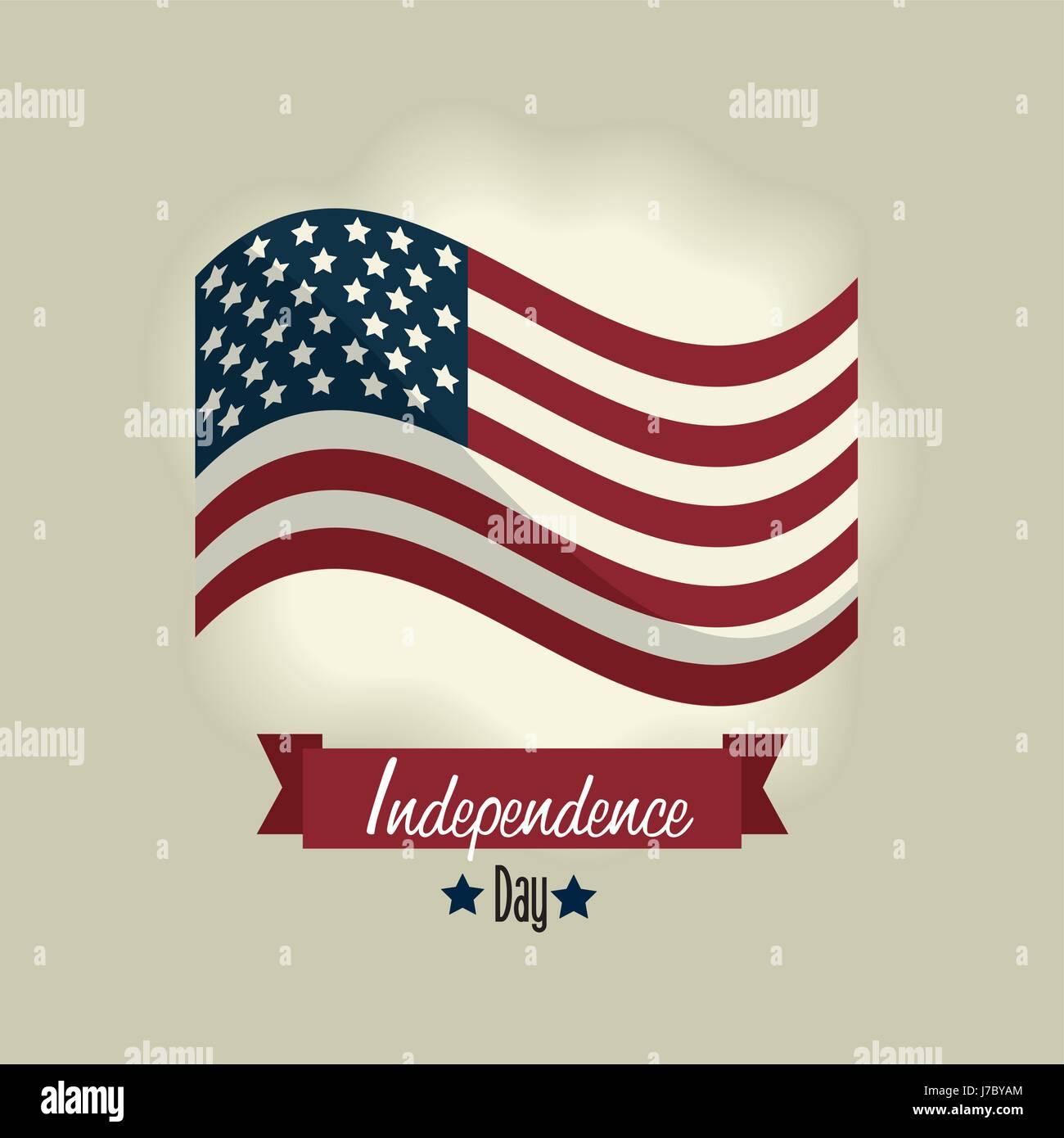 independence day with flag and ribbon design Stock Vector Image & Art ...