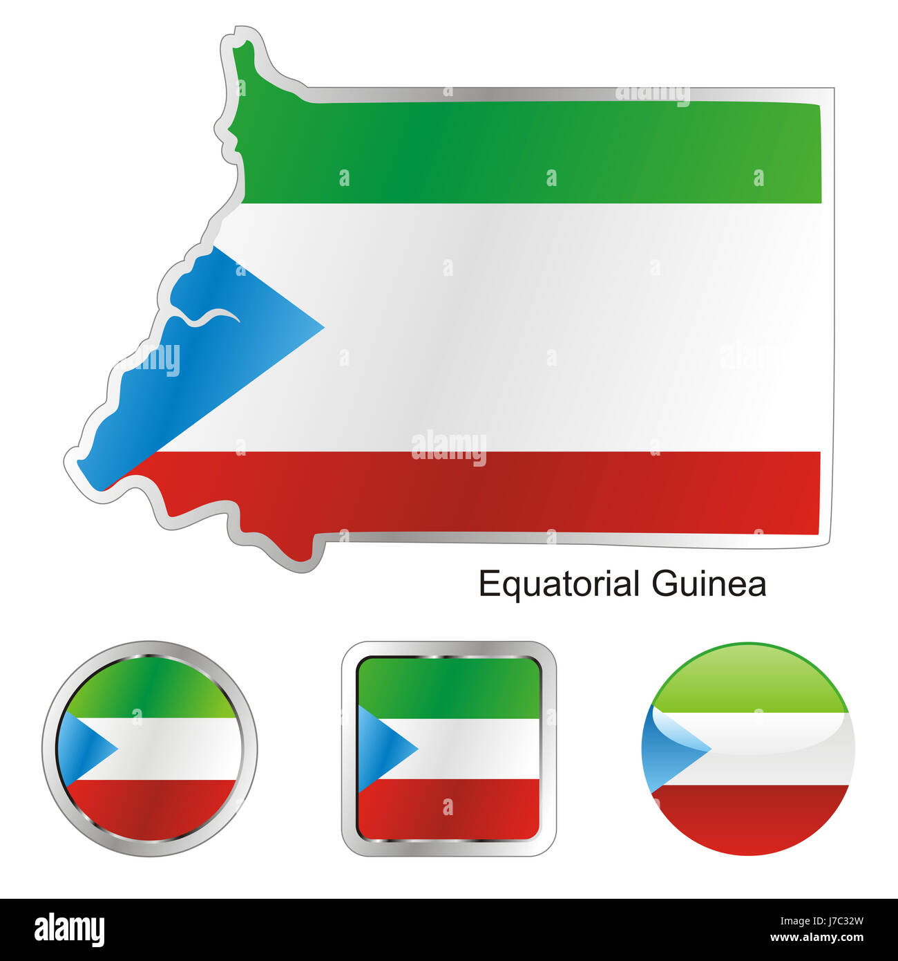 africa illustration flag button guinea travel colour emblem africa ...