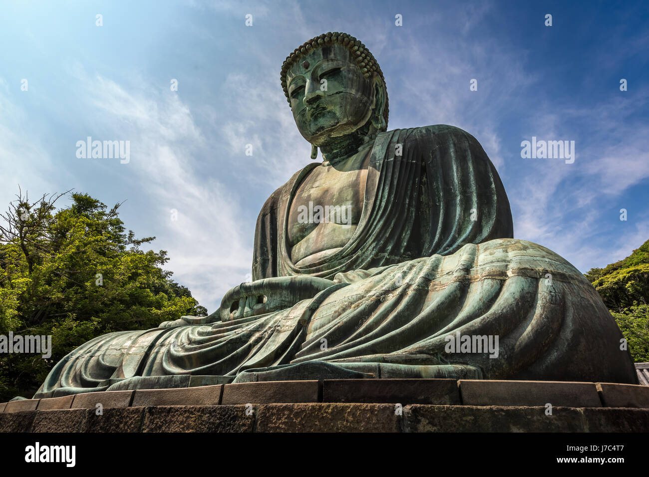 The Great Buddha of Kamakura (Kamakura Daibutsu), a bronze statue of