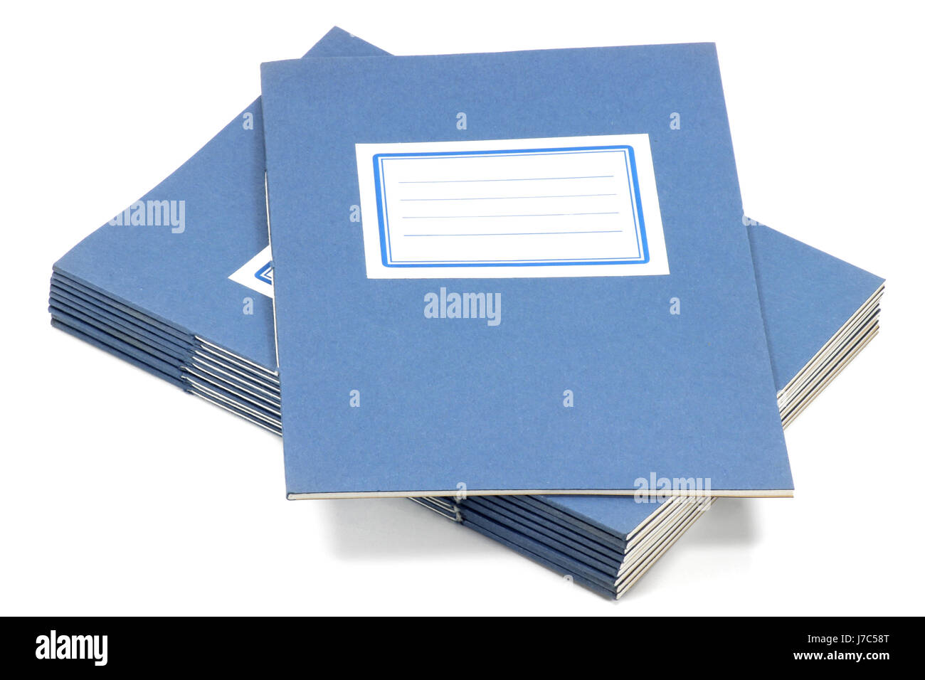 old exercise books isolated on white background Stock Photo Alamy