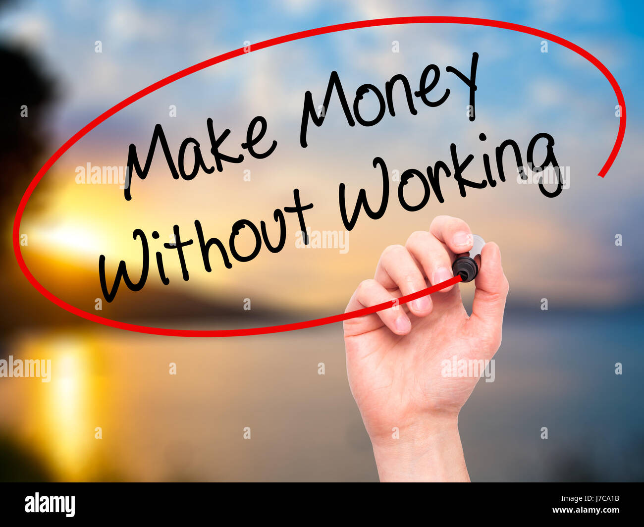 Making Money Without Working Money without working man writing hi-res stock photography and images ...