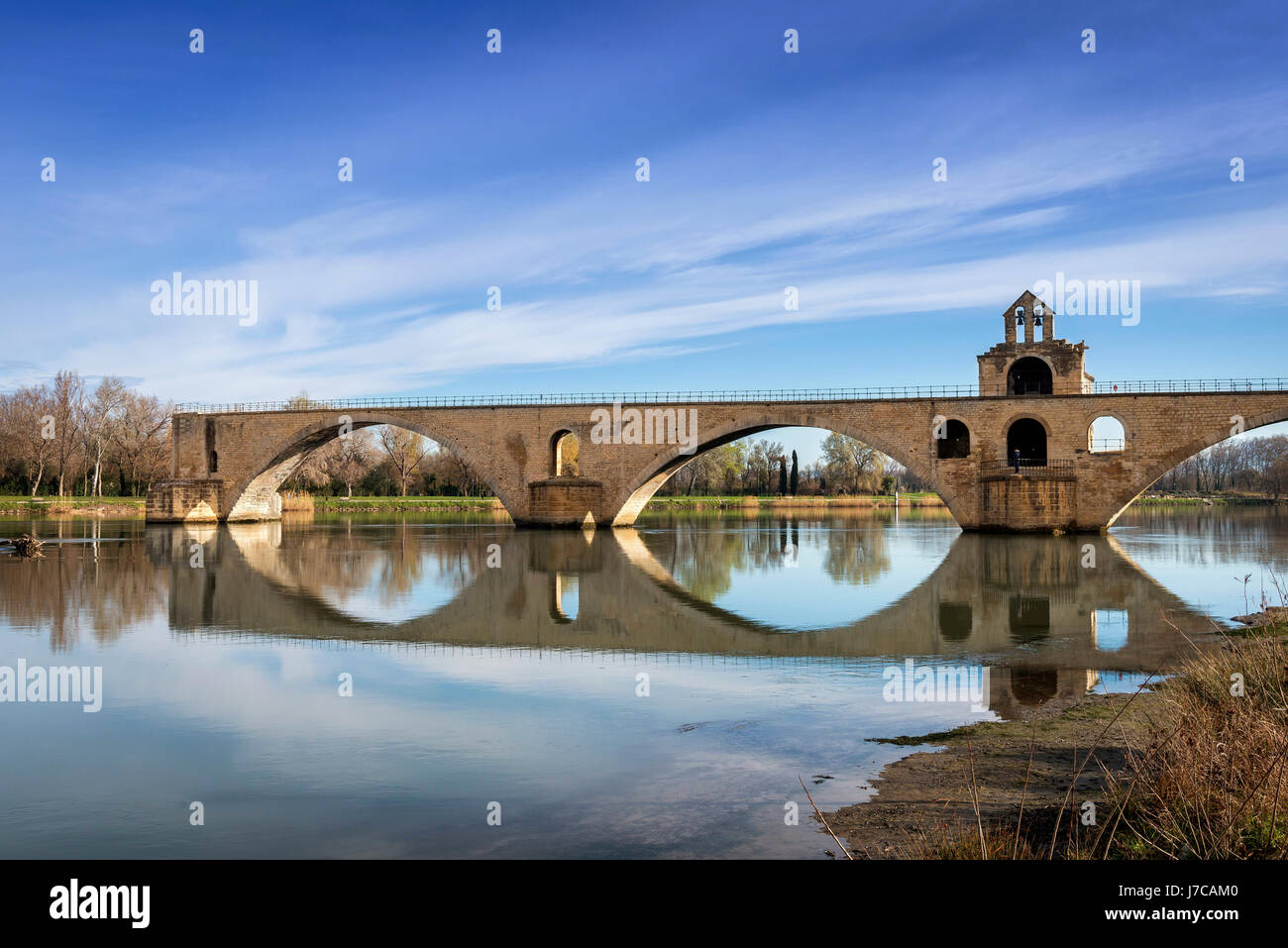 Bridge St. Benezet, Pont d Avignon, Avignon, Provence-Alpes-Cote d Azur, France Stock Photo