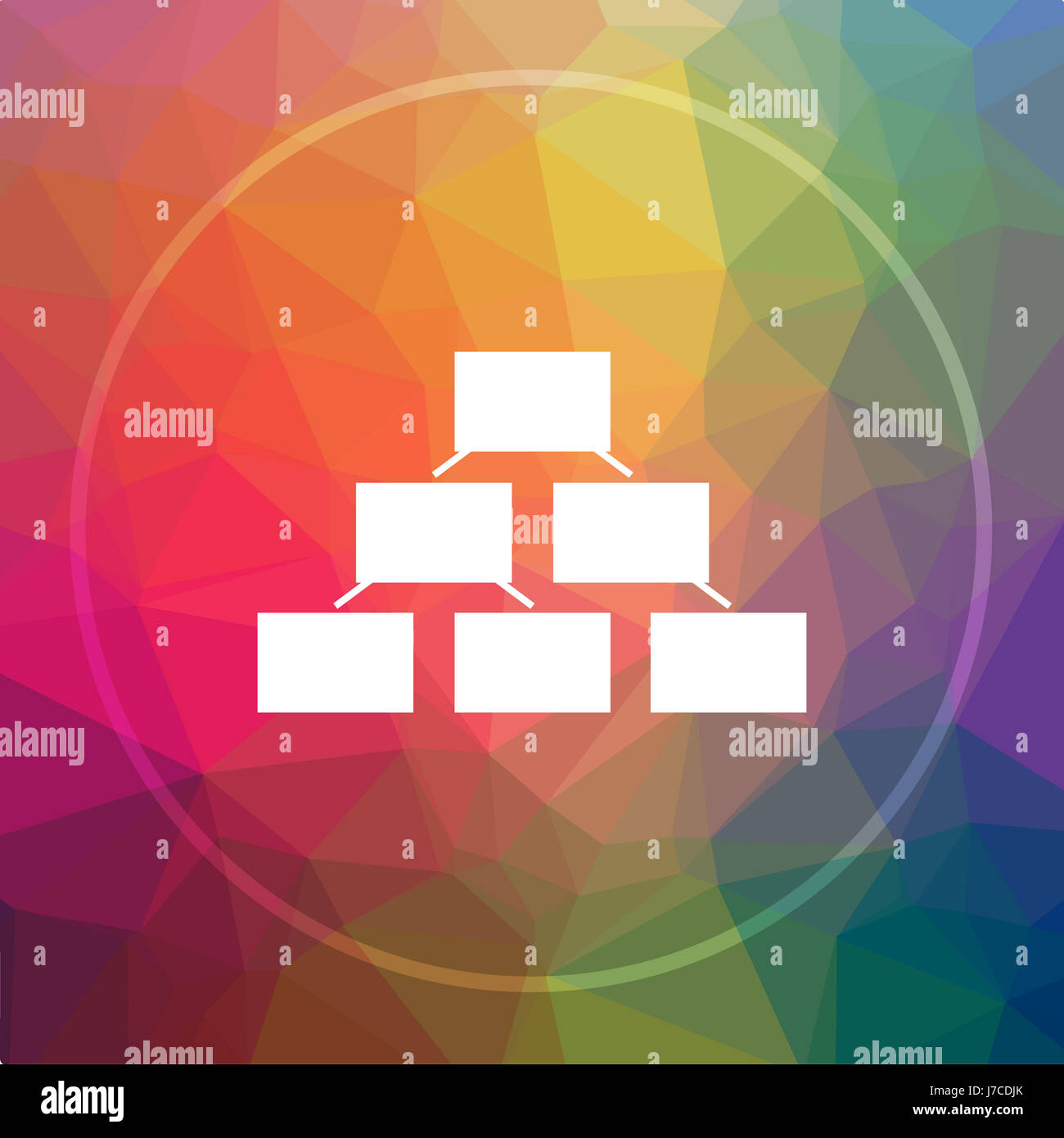 Organizational chart icon. Organizational chart website button on low ...