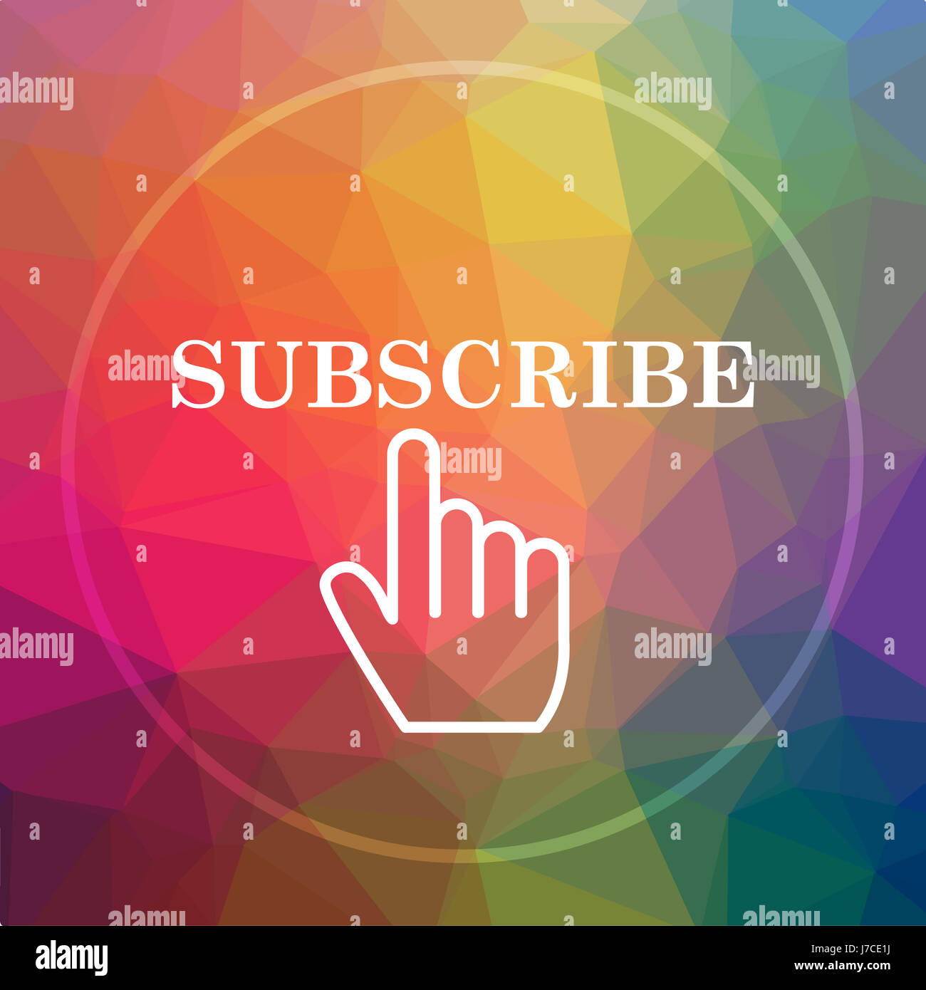 subscribe-icon-subscribe-website-button-on-low-poly-background-stock
