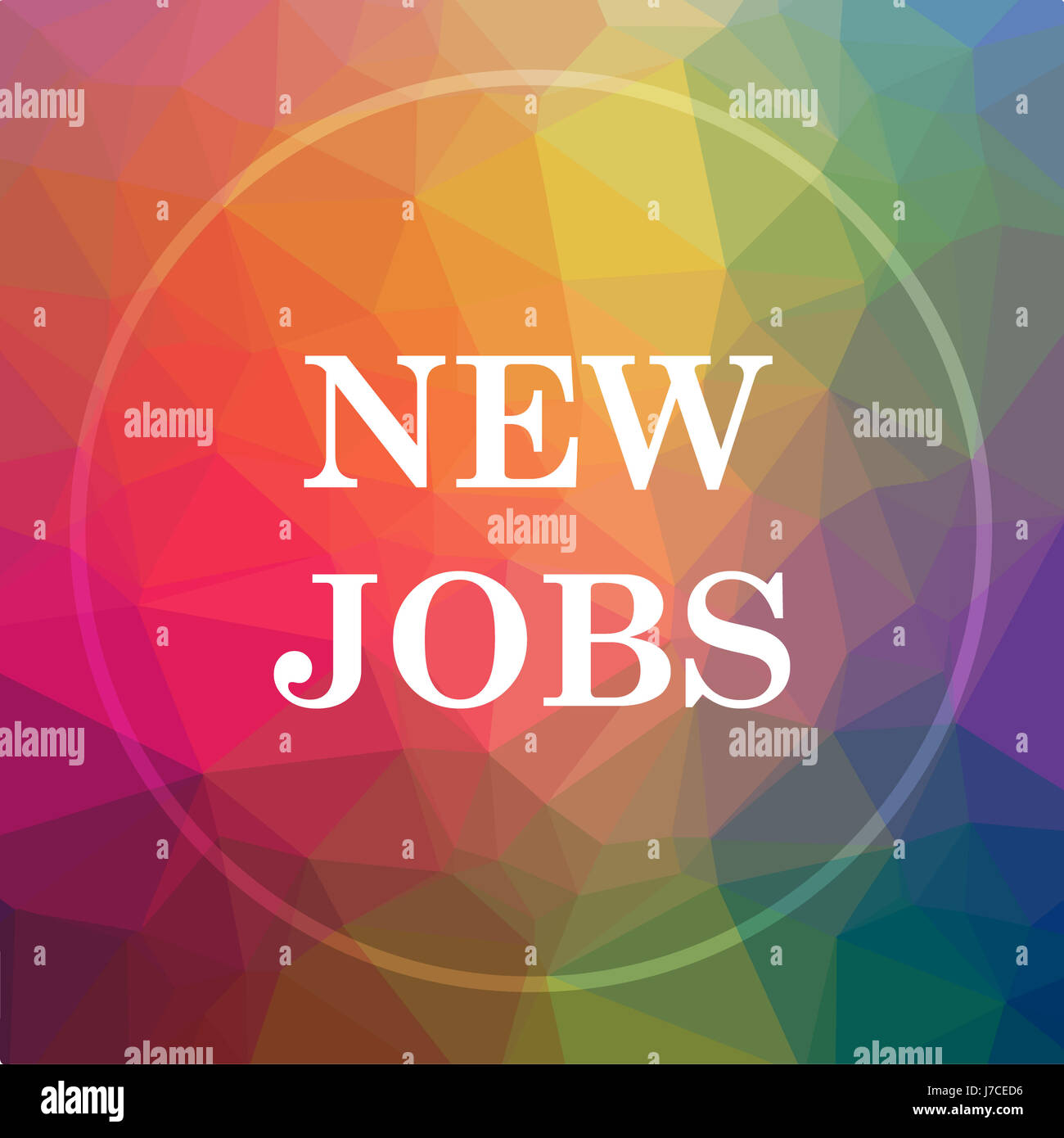 New jobs icon. New jobs website button on low poly background Stock ...