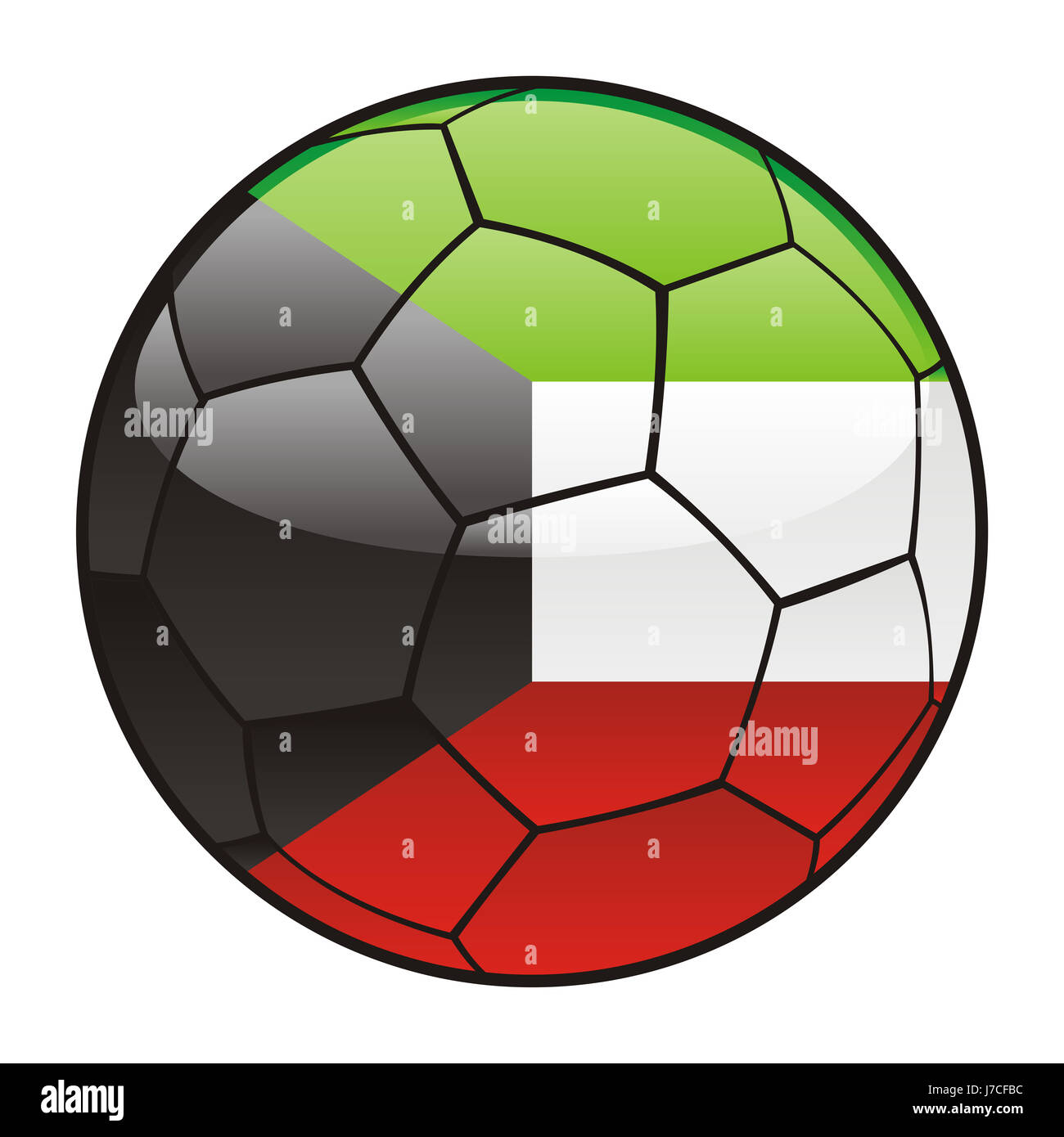 isolated illustration flag icon kuwait sport sports soccer football