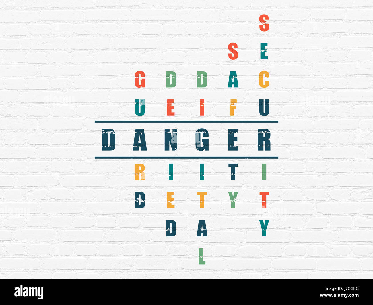 Security concept Danger in Crossword Puzzle Stock Photo Alamy