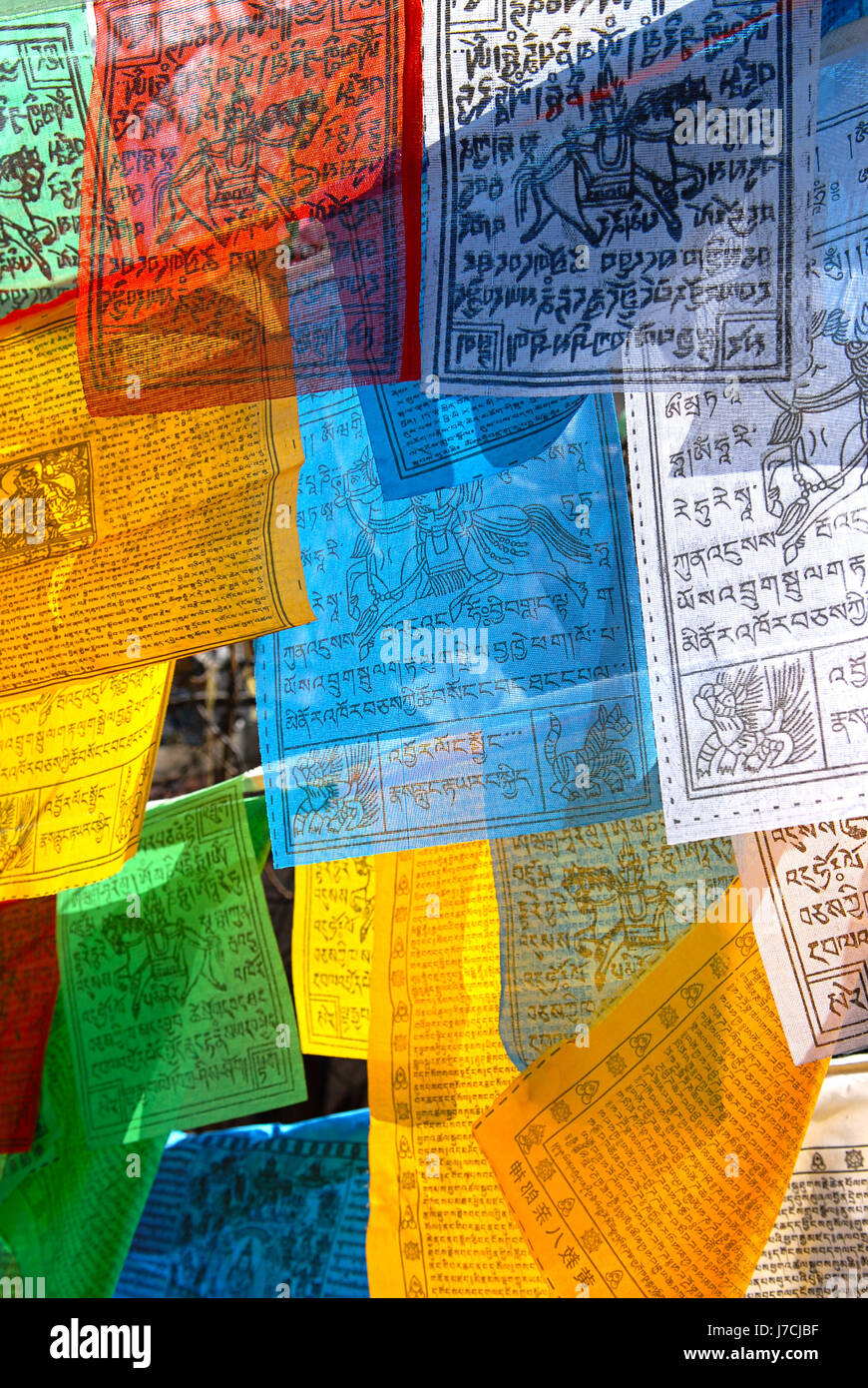 tibetan prayer flags Stock Photo - Alamy