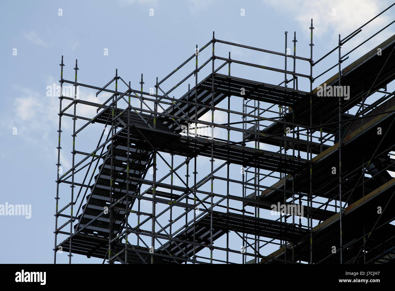 scaffolding on a construction site Stock Photo