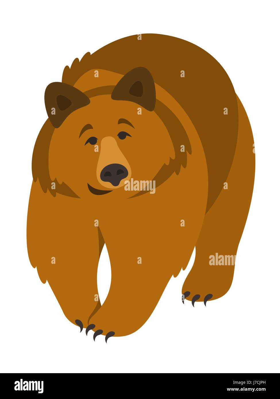 Cute smiling grizzly bear vector cartoon illustration. Wild zoo animal icon. Big brown furry adult predator walking. Isolated on white. Forest fauna c Stock Vector Image & Art - Alamy Cute smiling grizzly bear vector cartoon illustration. Wild zoo animal icon. Big brown furry adult predator walking. Isolated on white. Forest fauna c Stock Vector Image & Art - Alamy