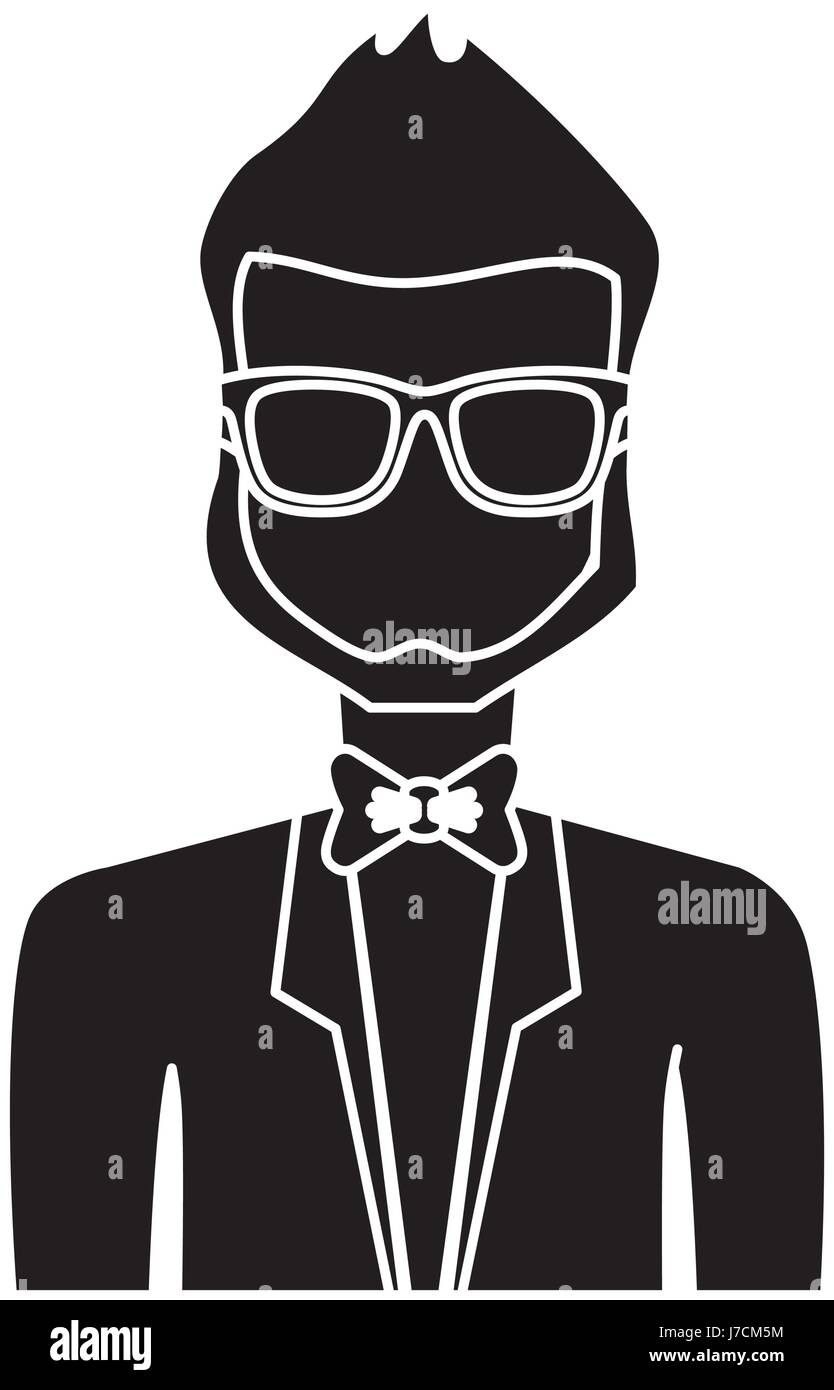man with suit and tie icon Stock Vector Art \u0026 Illustration