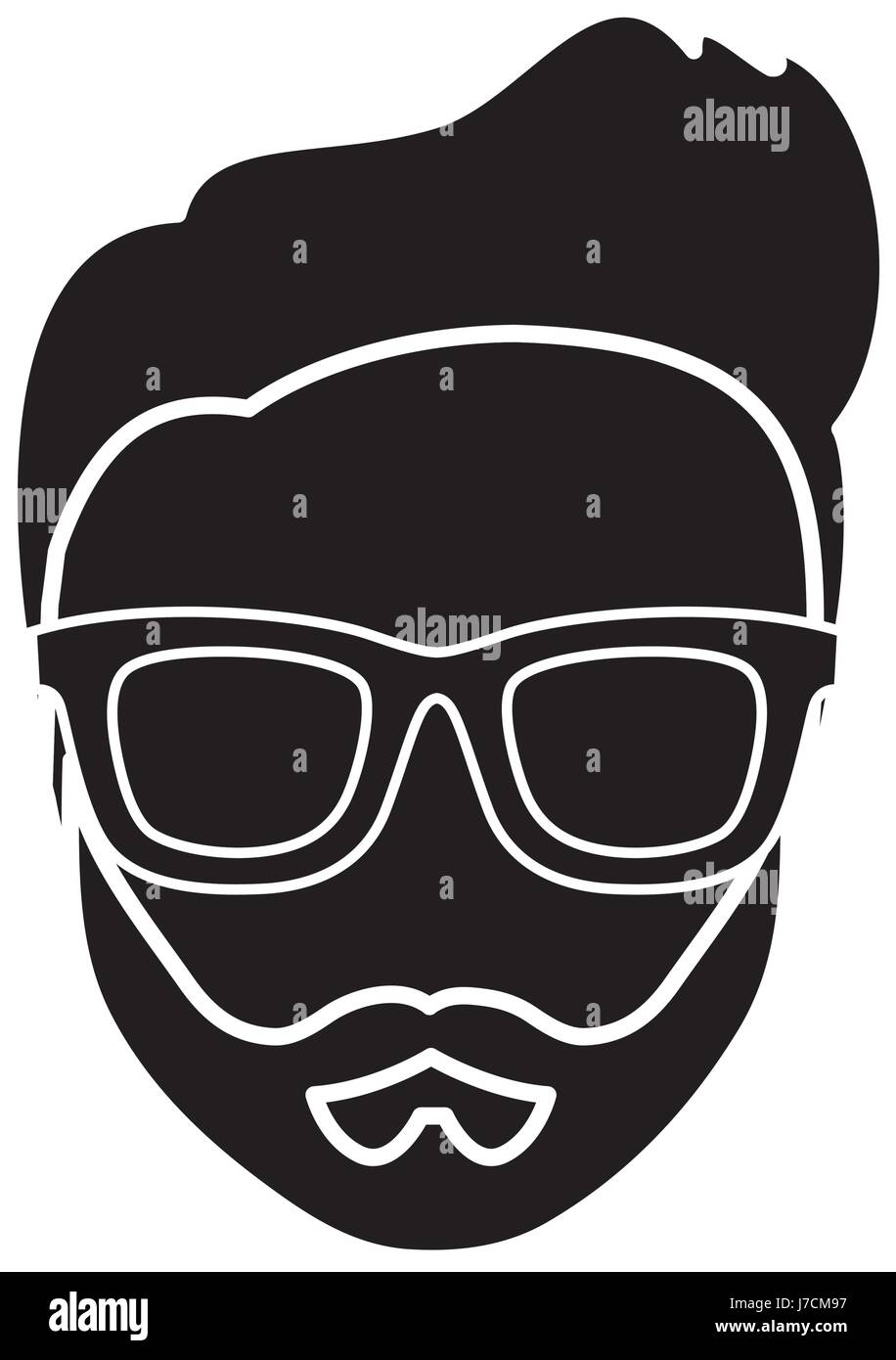 hipster man icon Stock Vector Image & Art - Alamy