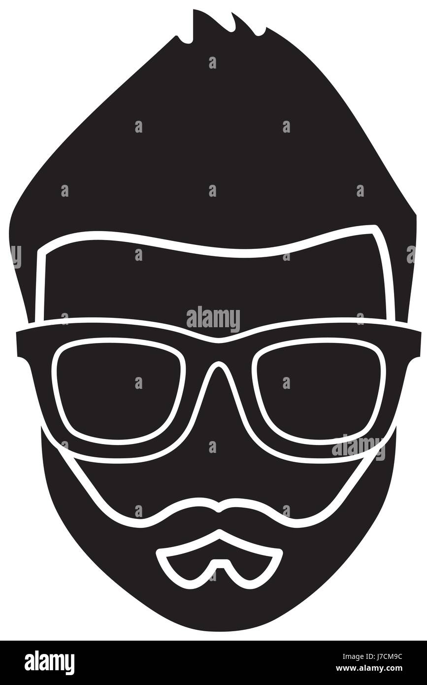 hipster man icon Stock Vector Image & Art - Alamy